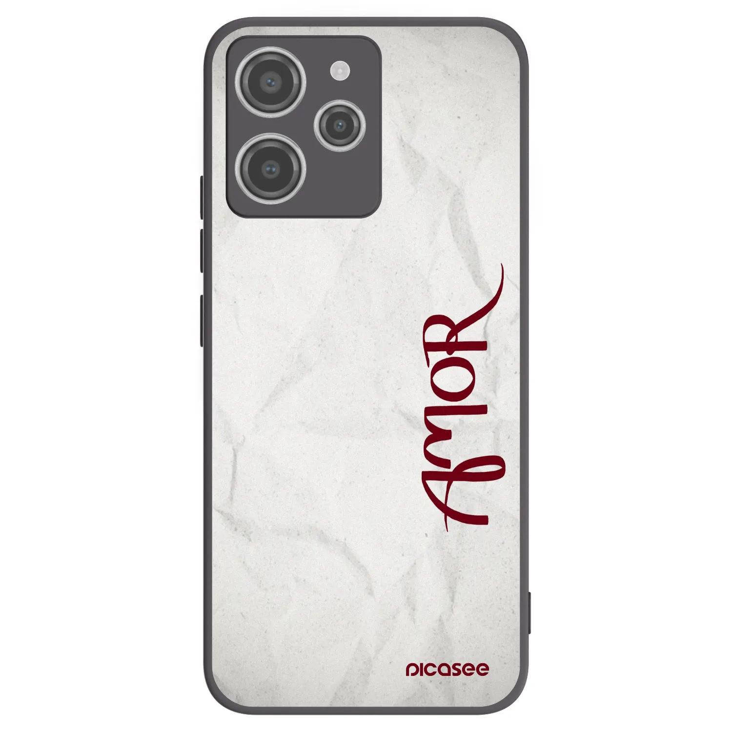 Picasee silikonowe czarne etui na Xiaomi Redmi 12 4G - Amor