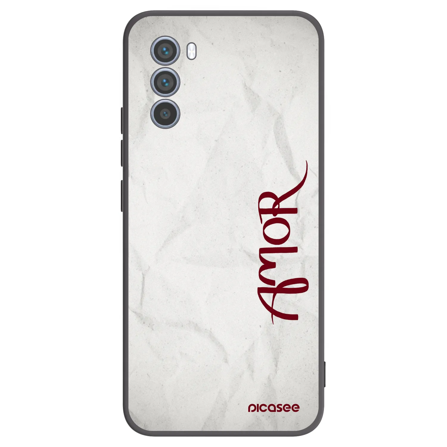 Picasee silikonowe czarne etui na Motorola Moto G62 - Amor