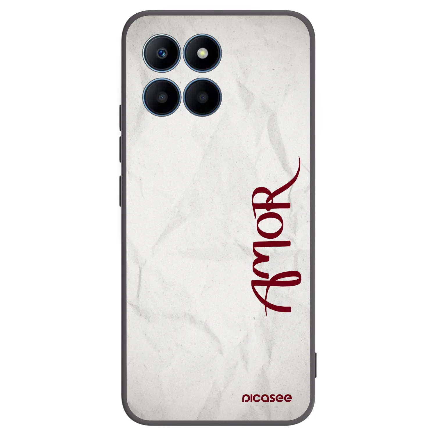 Picasee silikonowe czarne etui na Honor 70 Lite - Amor