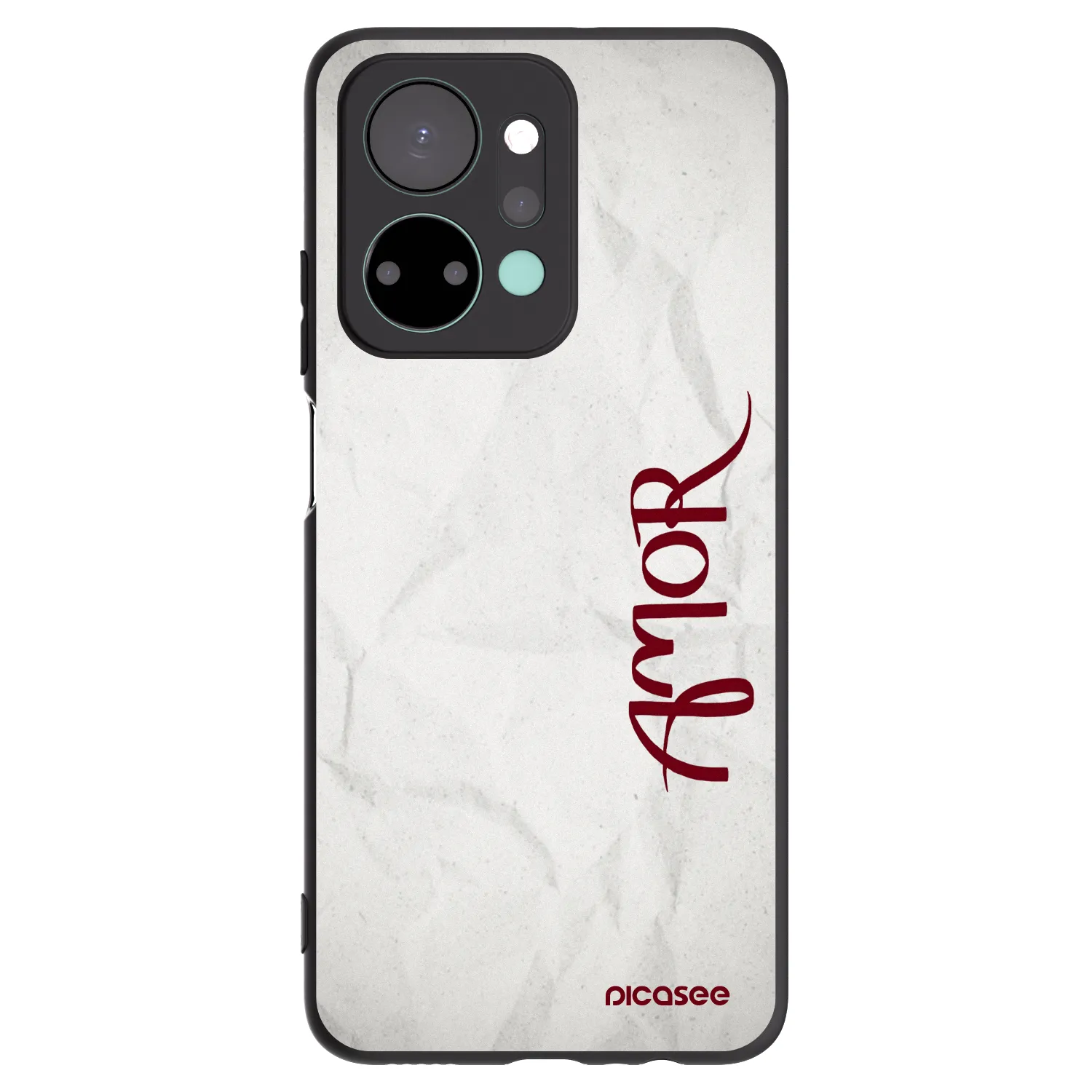 Picasee silikonowe czarne etui na Honor X7a - Amor
