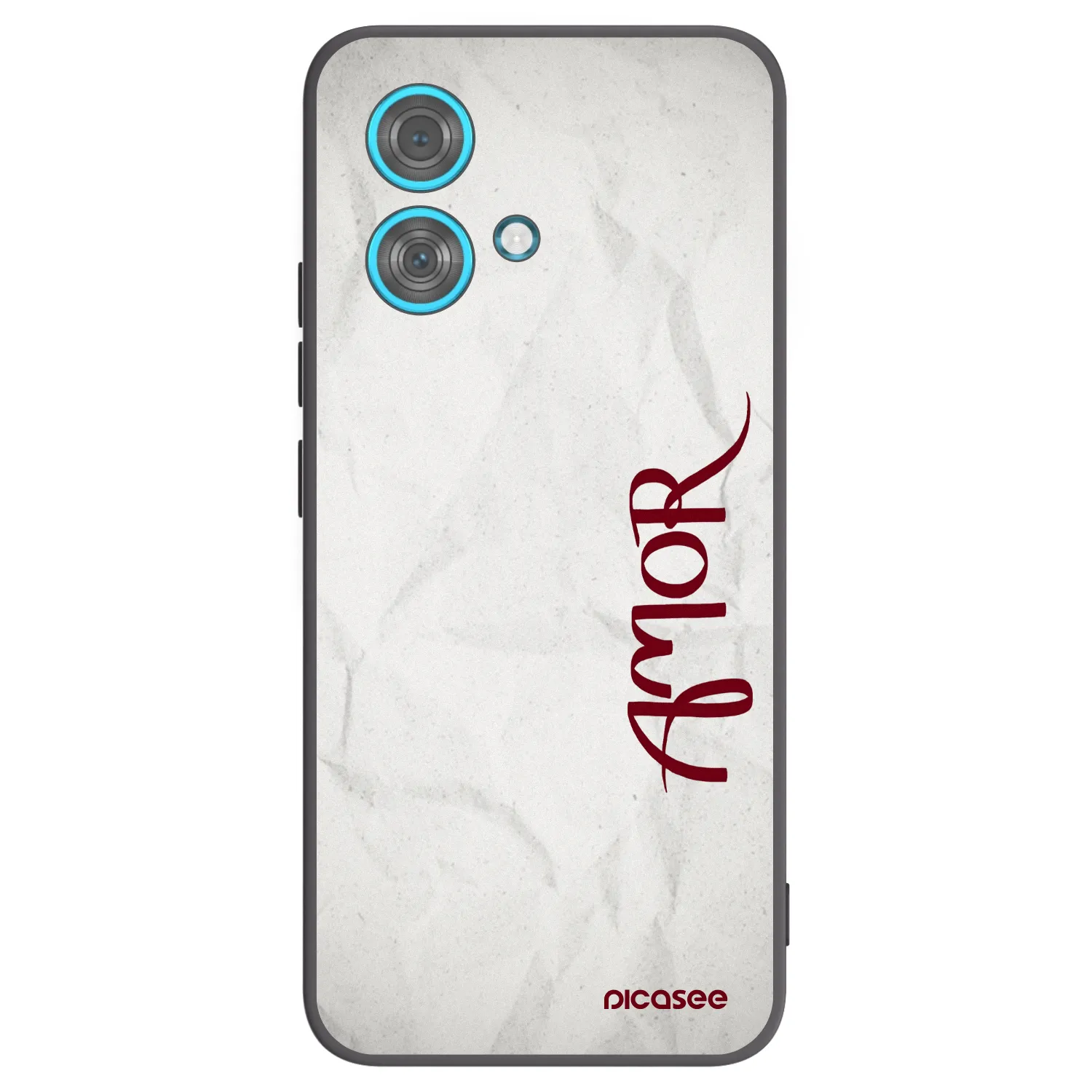 Picasee silikonowe czarne etui na Motorola Edge 40 Neo - Amor