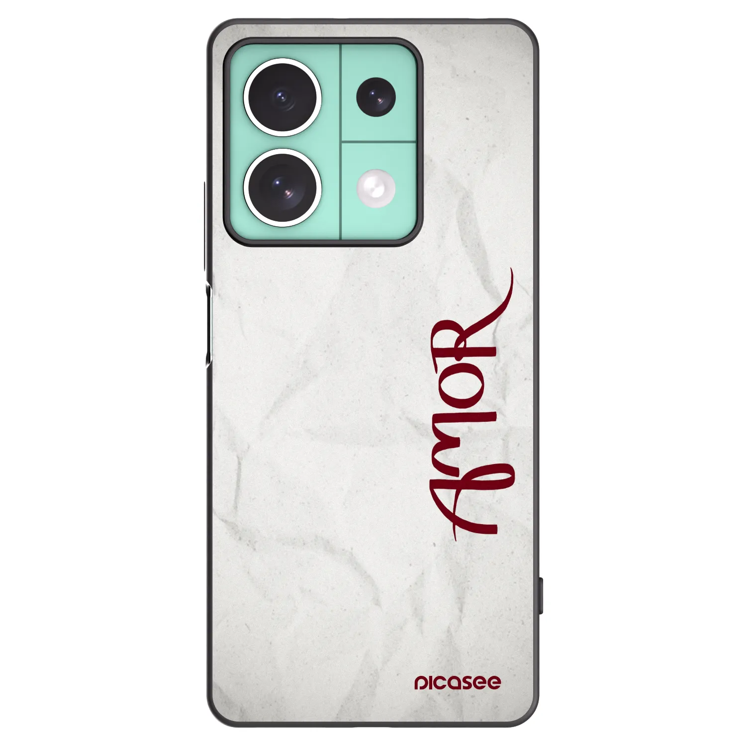 Picasee silikonowe czarne etui na Xiaomi Redmi Note 13 5G - Amor