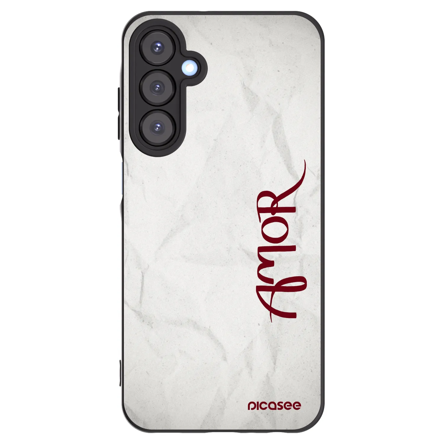 Picasee silikonowe czarne etui na Samsung Galaxy A25 A256B 5G - Amor