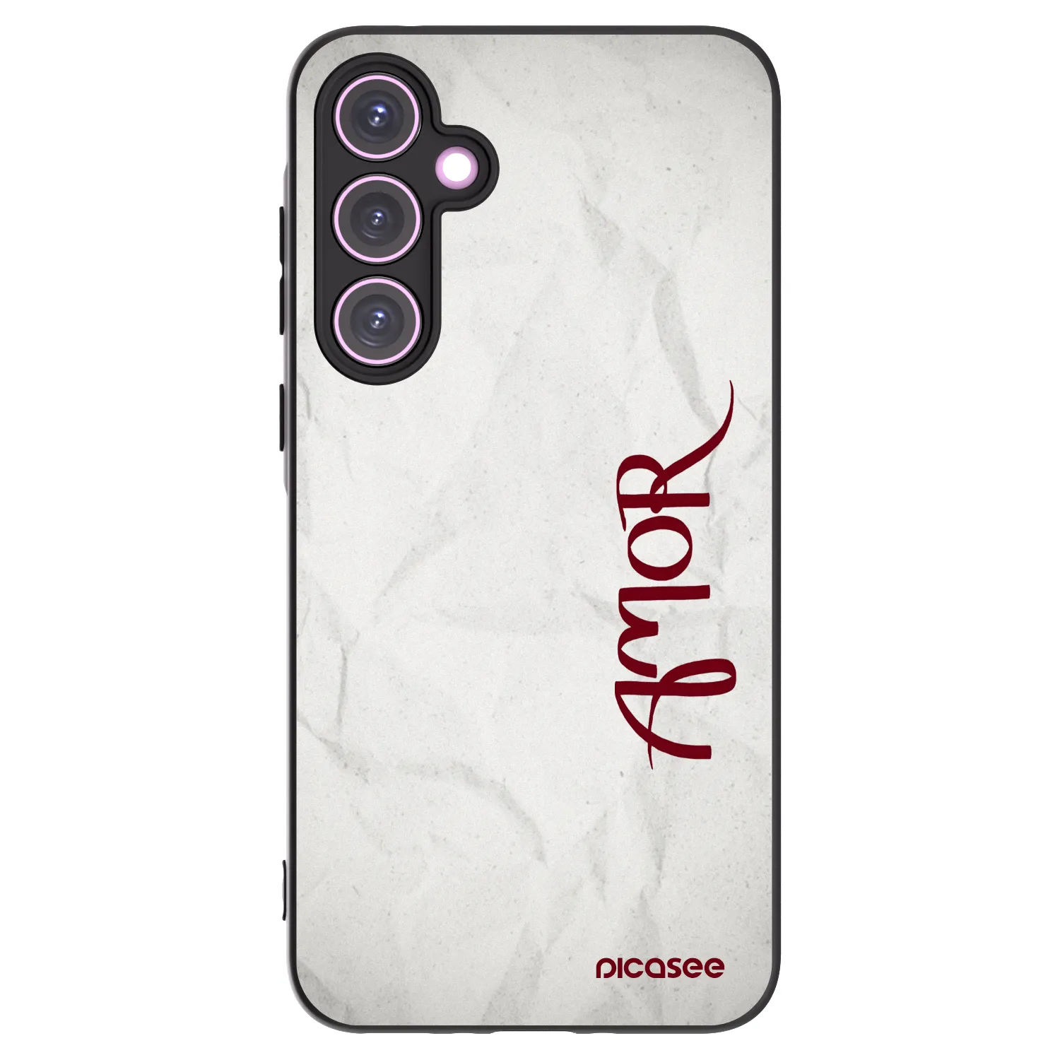 Picasee silikonowe czarne etui na Samsung Galaxy A35 5G A356B - Amor