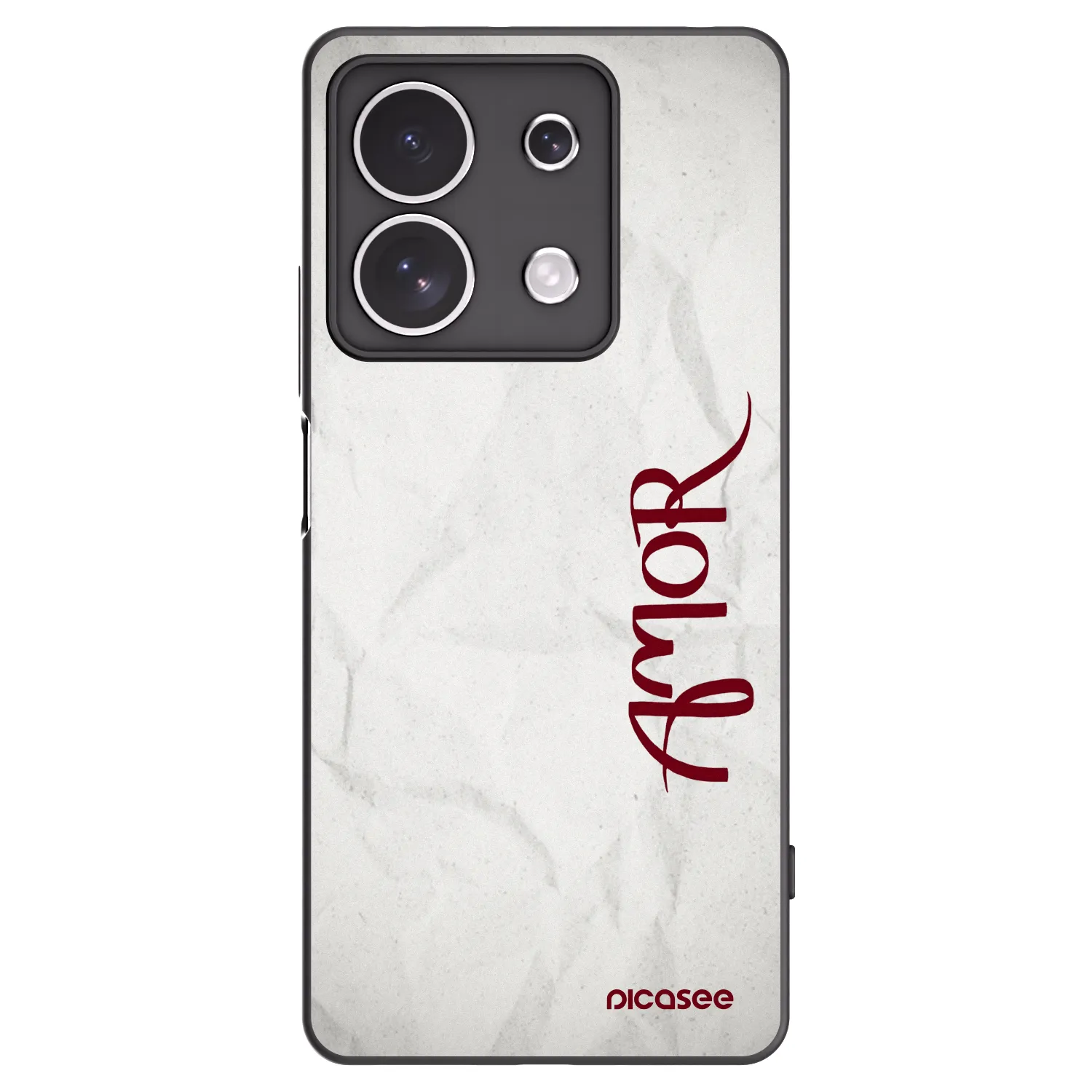 Picasee silikonowe czarne etui na Xiaomi Redmi Note 13 4G - Amor