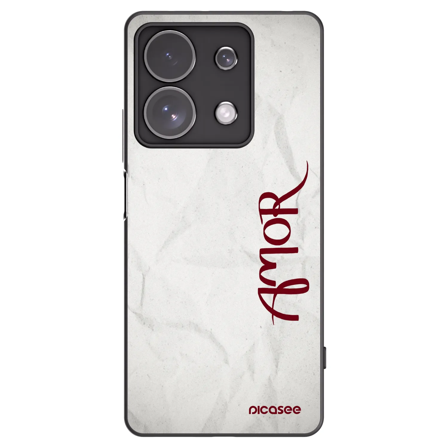 Picasee silikonowe czarne etui na Xiaomi Redmi Note 13 Pro 4G - Amor