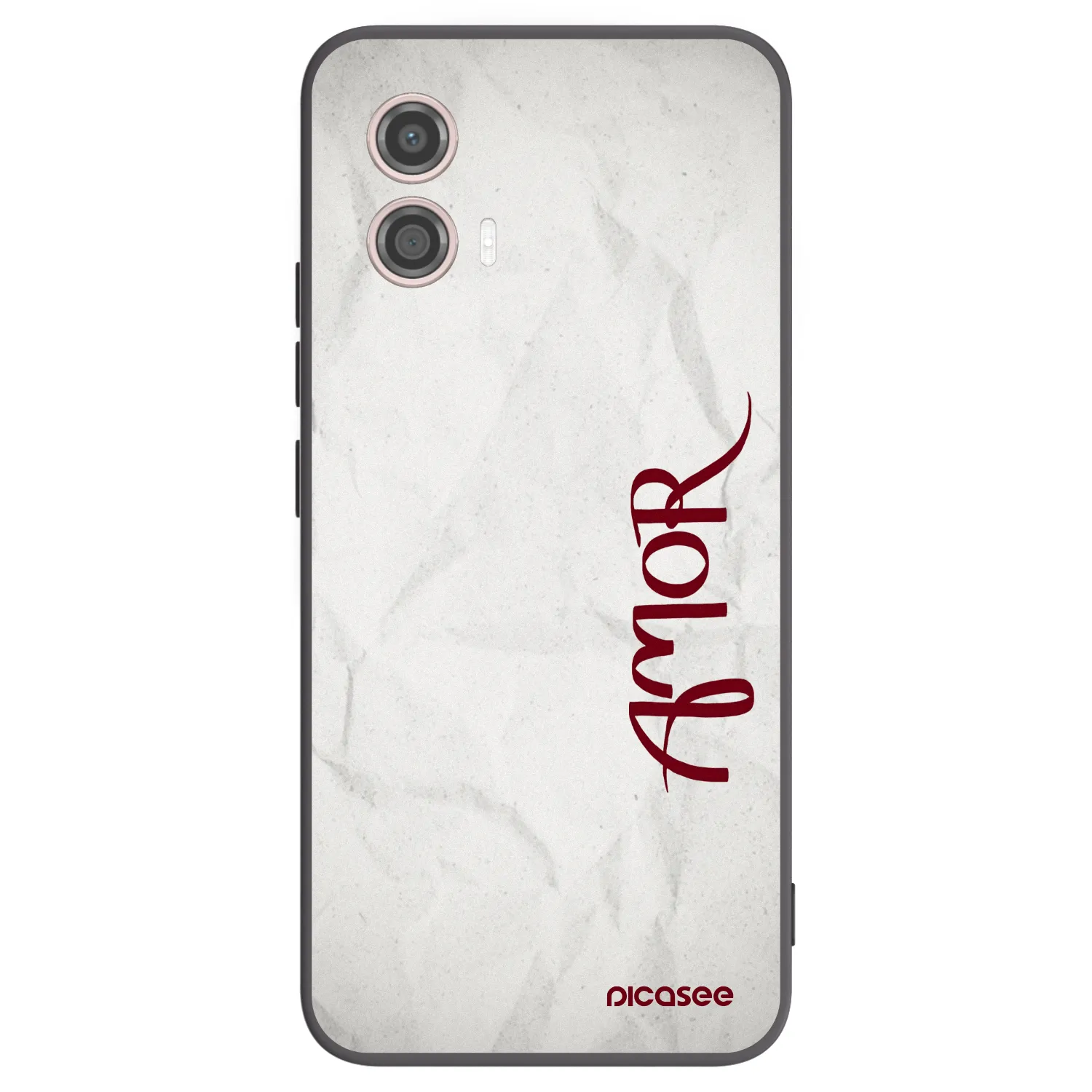 Picasee silikonowe czarne etui na Motorola Moto G53 5G - Amor