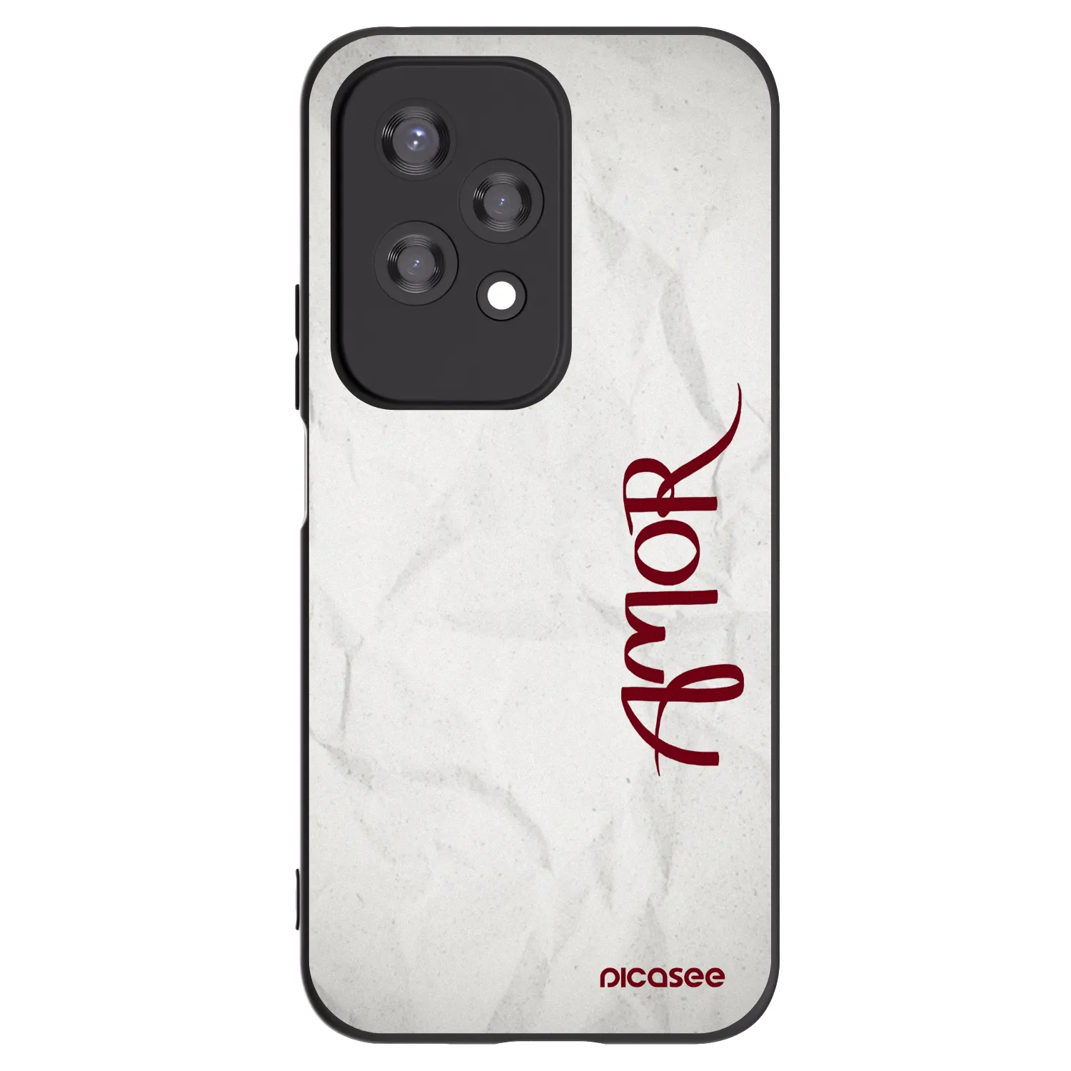 Picasee silikonowe czarne etui na Honor 200 Lite - Amor