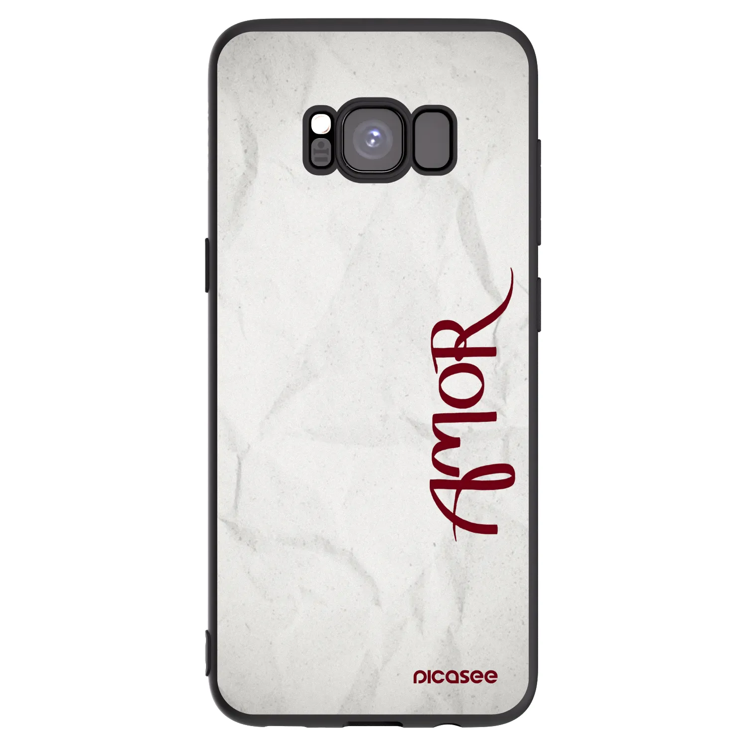 Picasee silikonowe czarne etui na Samsung Galaxy S8 G950F - Amor