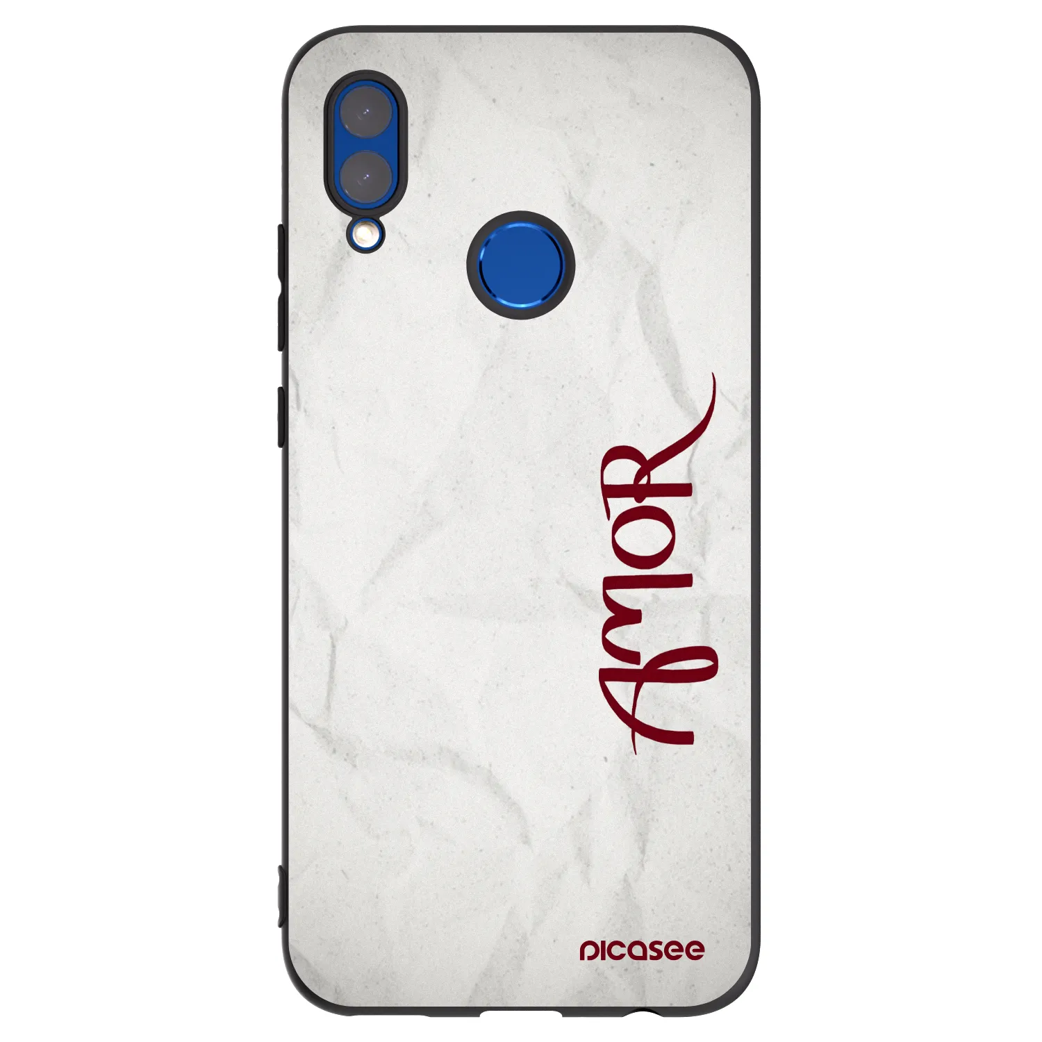 Picasee silikonowe czarne etui na Honor 10 Lite - Amor