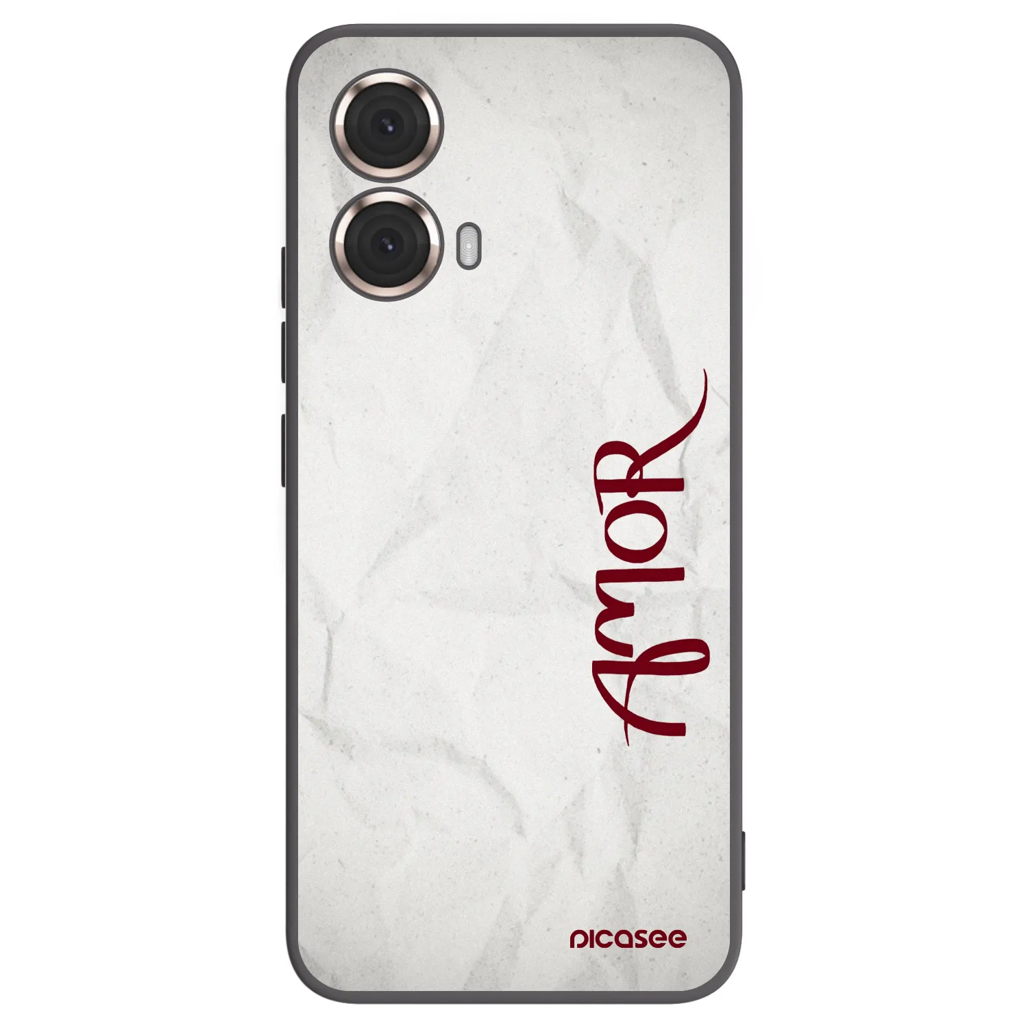 Picasee silikonowe czarne etui na Motorola Moto G85 - Amor