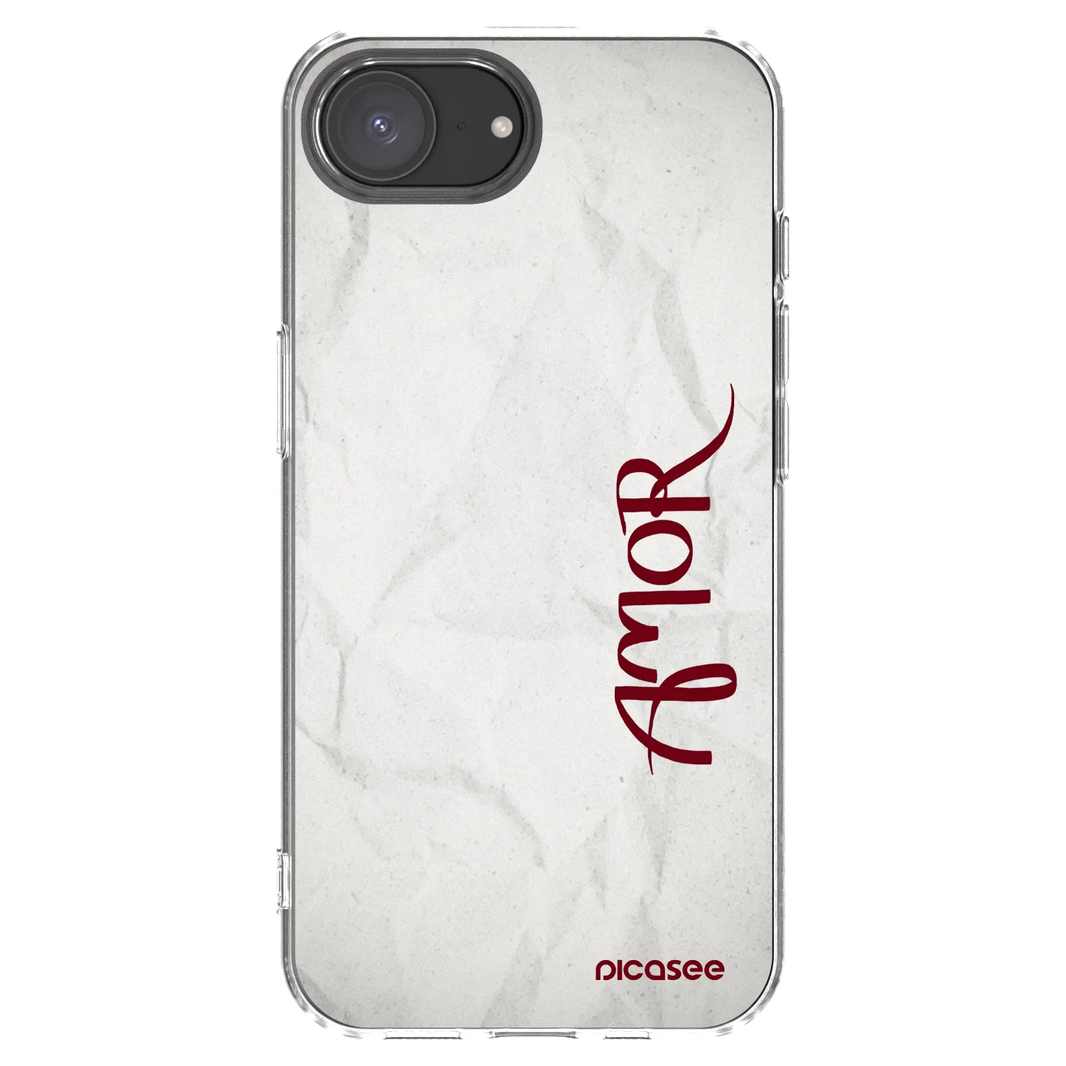 Picasee silikonowe przeźroczyste etui na Apple iPhone 16e - Amor