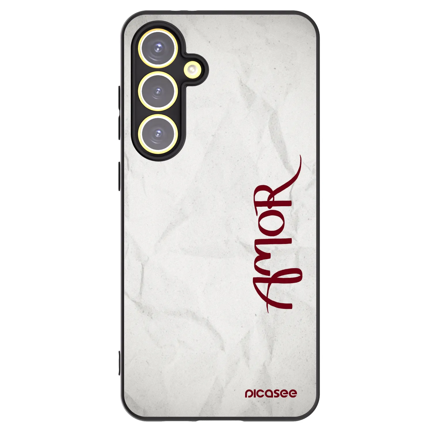 Picasee silikonowe czarne etui na Samsung Galaxy S24 FE S721B - Amor