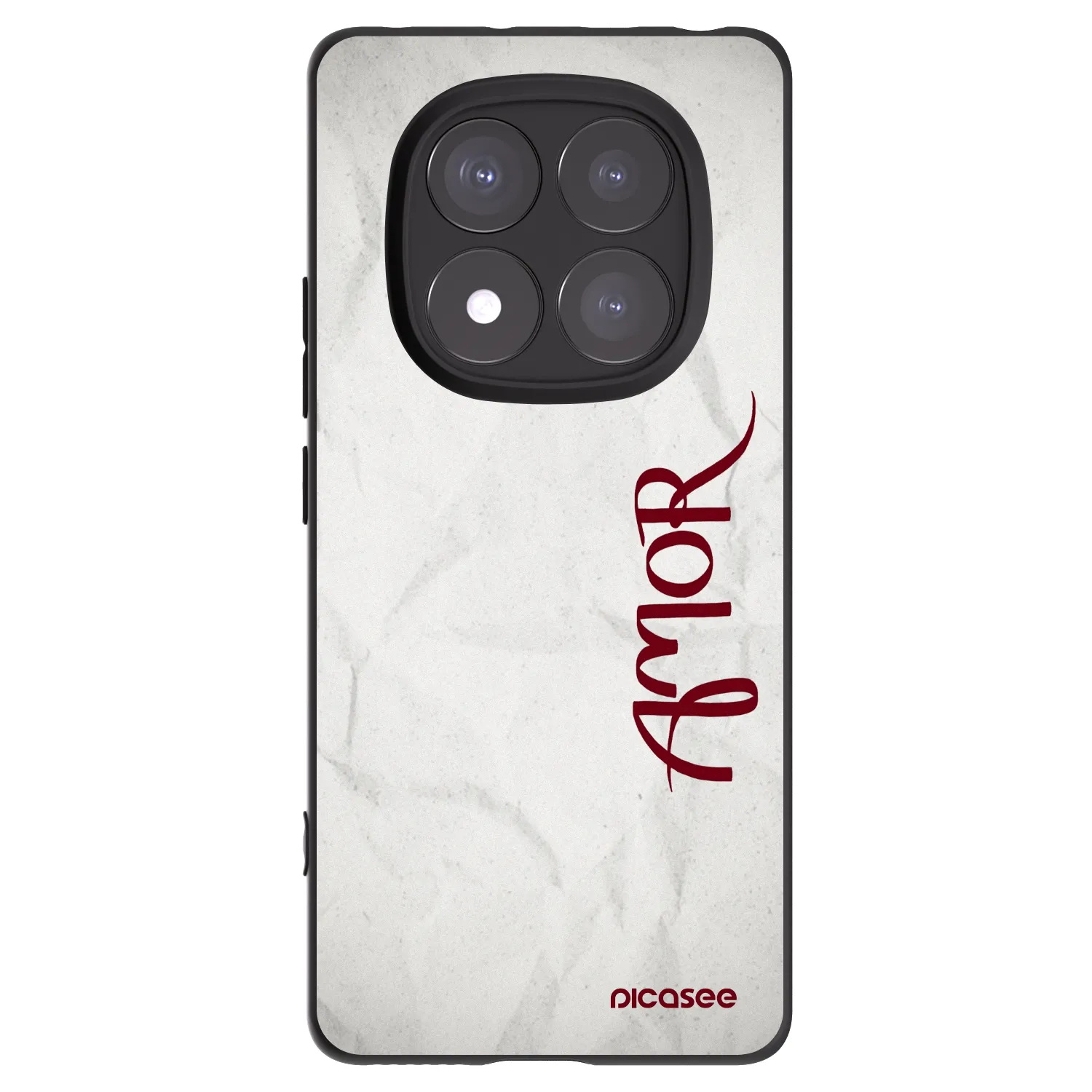 Picasee silikonowe czarne etui na Xiaomi Redmi Note 14 Pro 5G - Amor