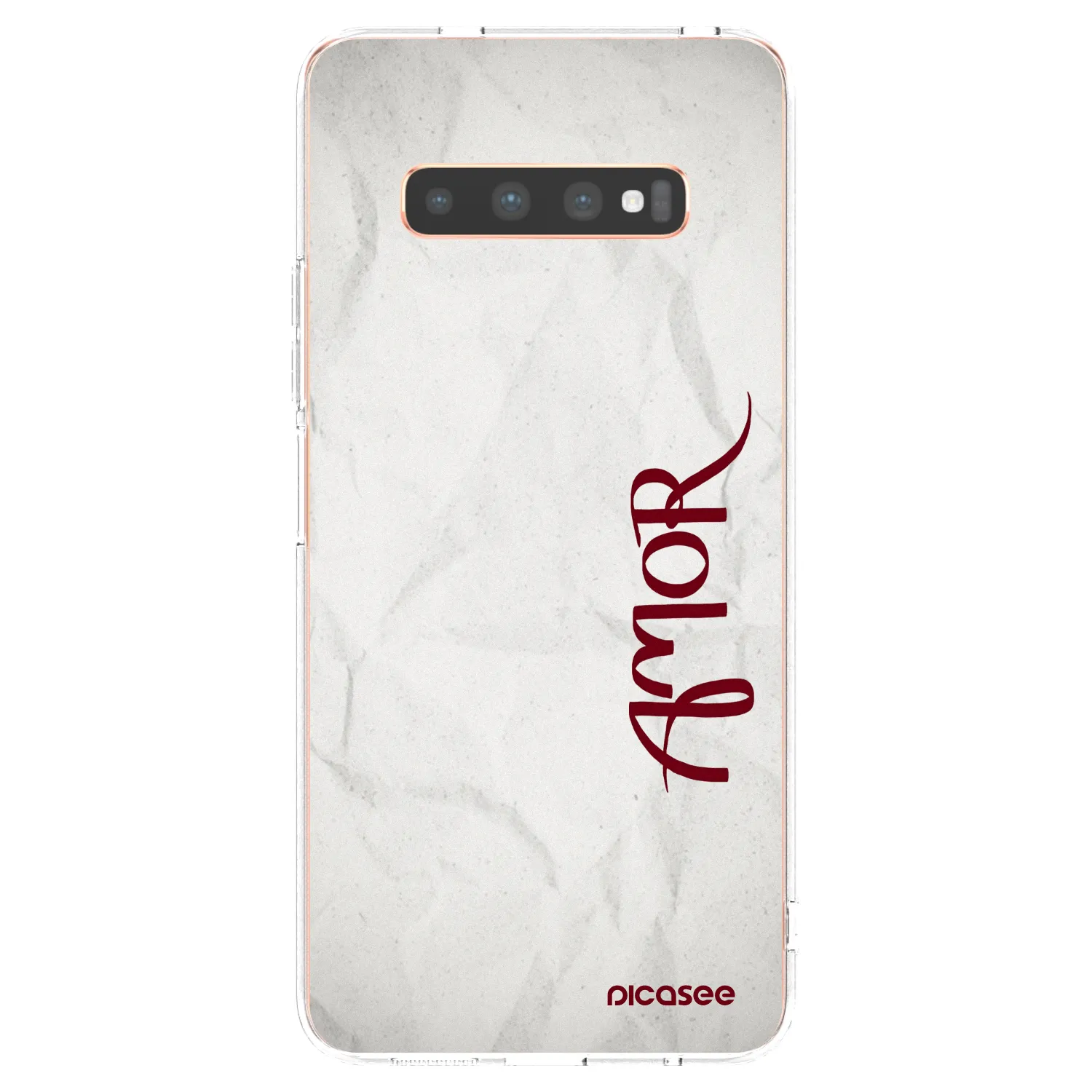 Picasee silikonowe przeźroczyste etui na Samsung Galaxy S10 Plus G975 - Amor