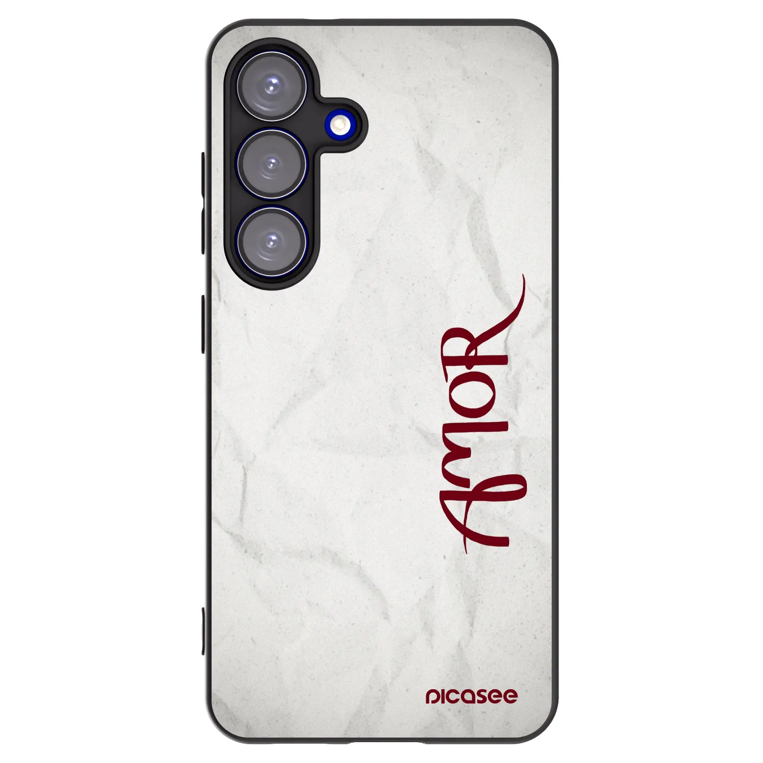 Picasee silikonowe czarne etui na Samsung Galaxy S25 5G - Amor