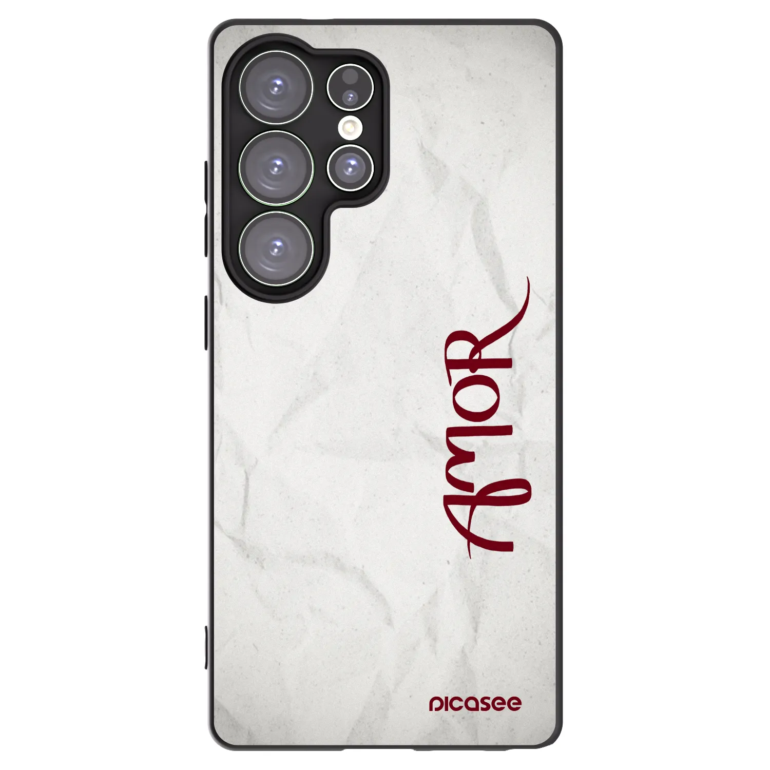Picasee silikonowe czarne etui na Samsung Galaxy S25 Ultra 5G - Amor