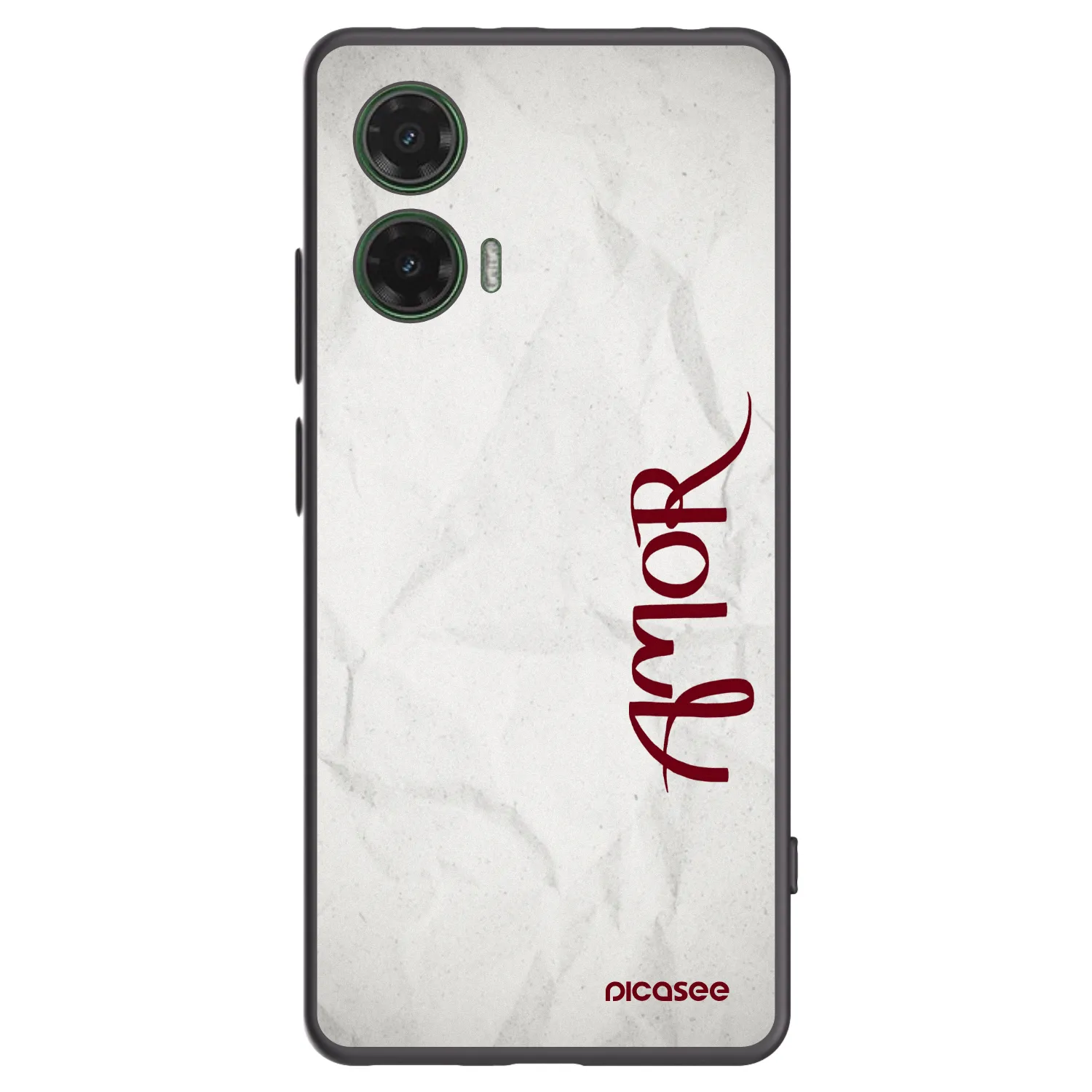 Picasee silikonowe czarne etui na Motorola Moto G35 5G - Amor