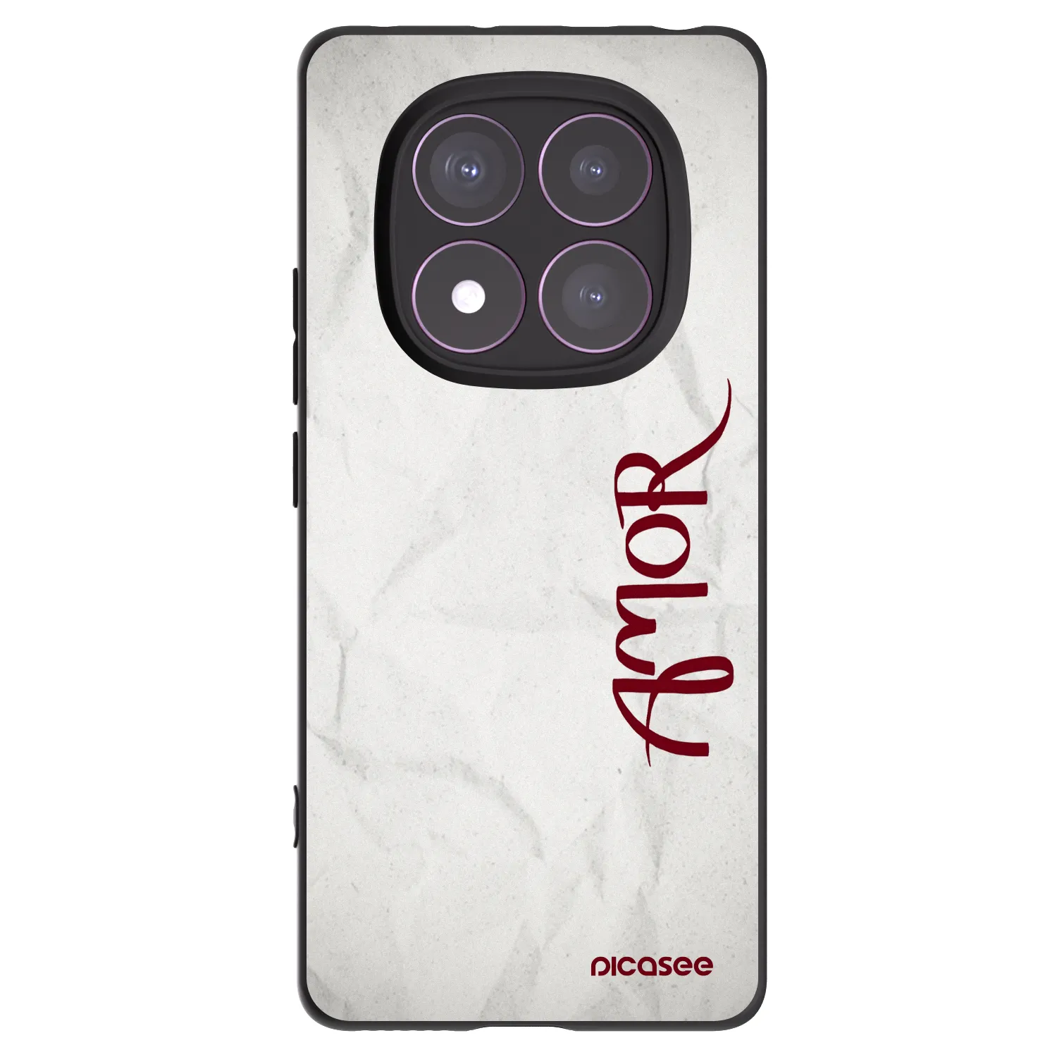 Picasee silikonowe czarne etui na Xiaomi Redmi Note 14 Pro 4G - Amor
