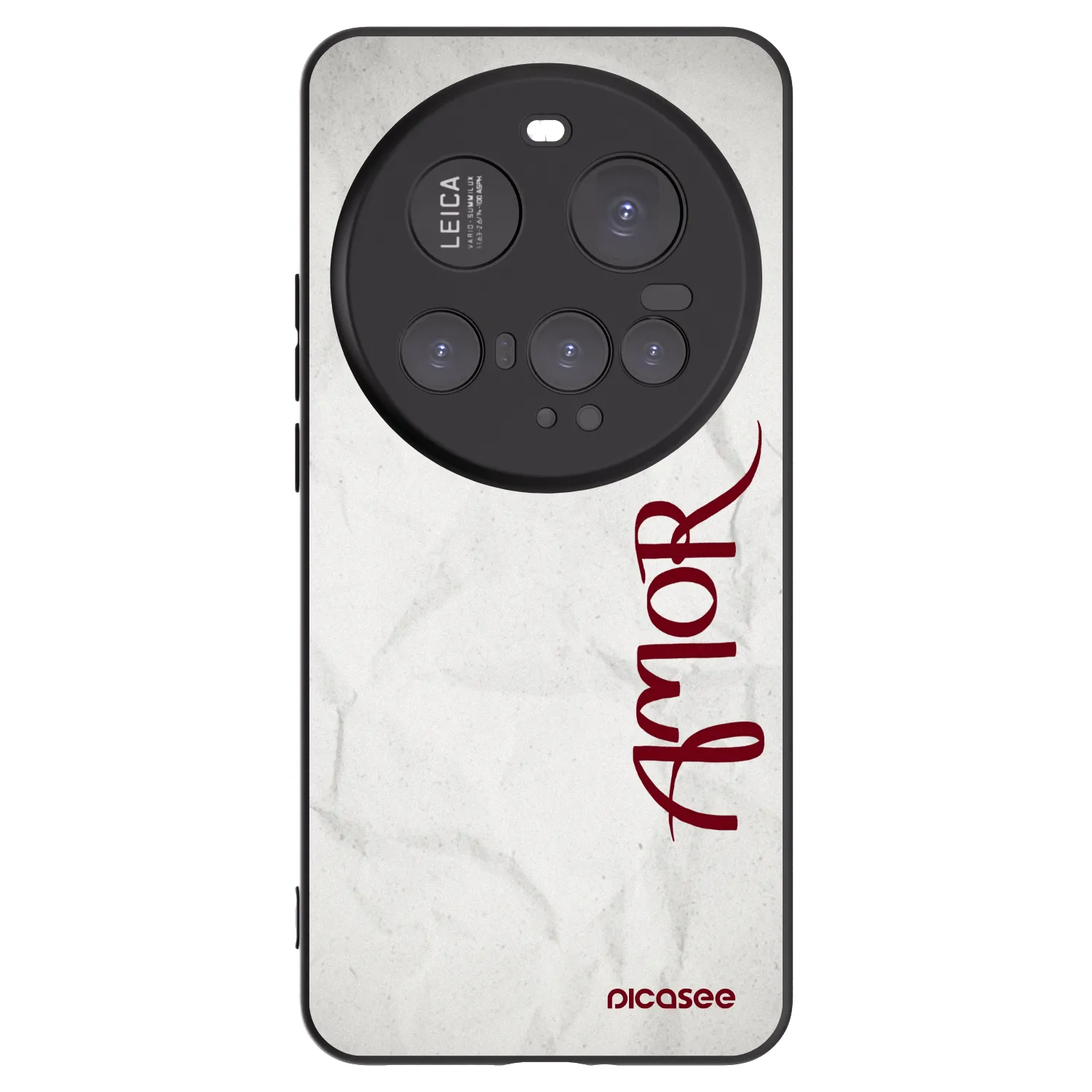 Picasee silikonowe czarne etui na Xiaomi 15 Ultra - Amor