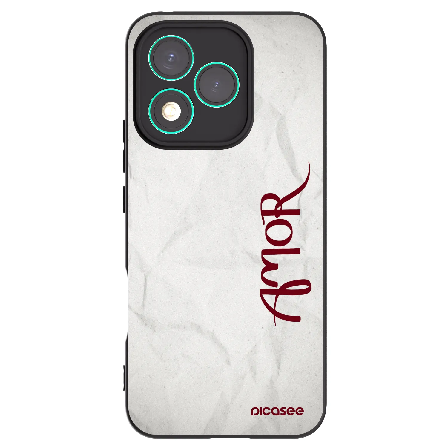 Picasee silikonowe czarne etui na Honor 400 Lite 5G - Amor
