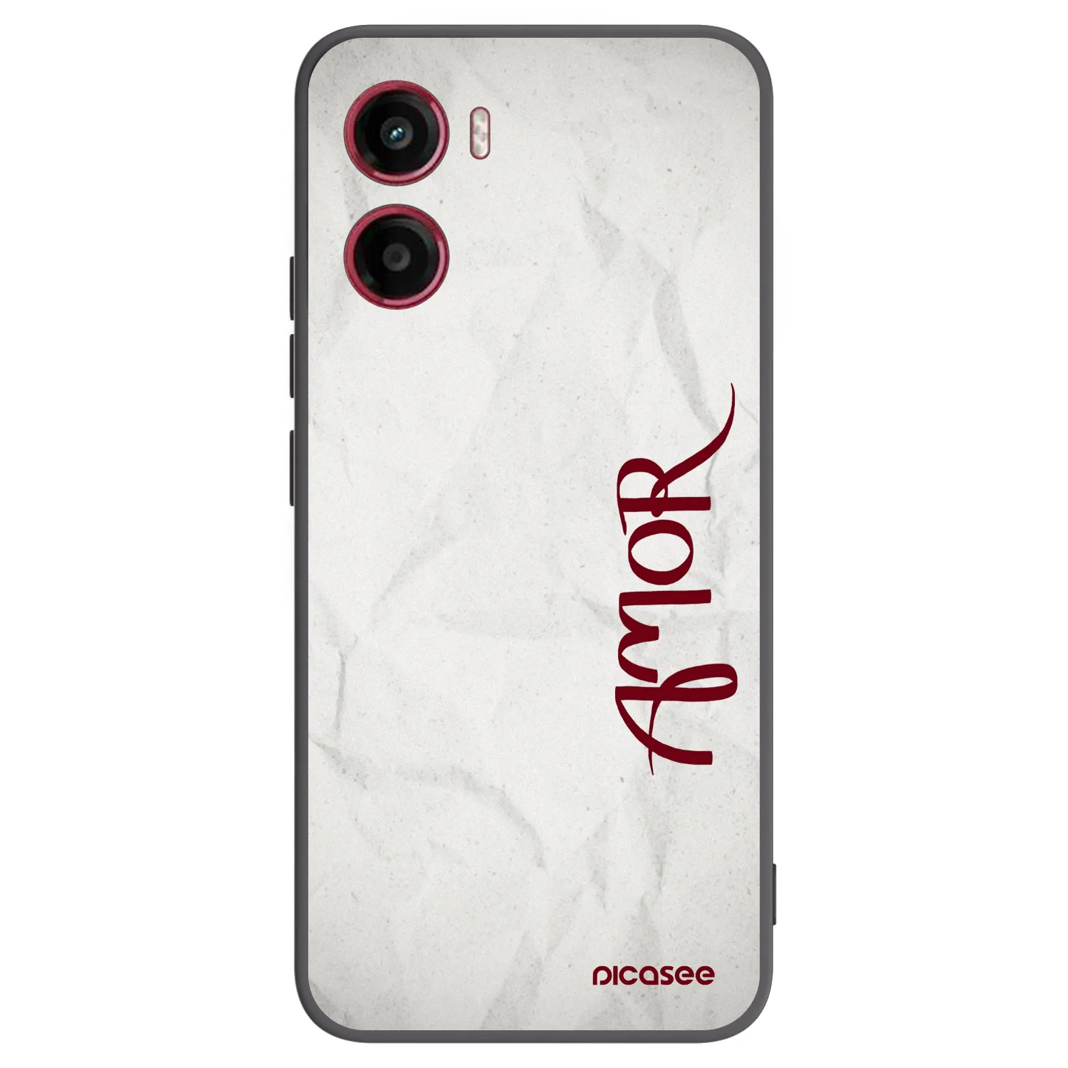 Picasee silikonowe czarne etui na Motorola Moto G05 - Amor