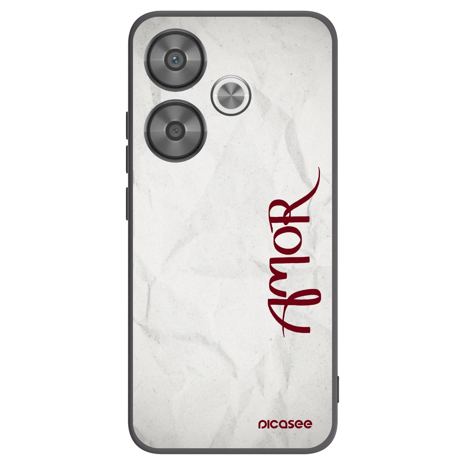 Picasee silikonowe czarne etui na Xiaomi Poco F6 - Amor