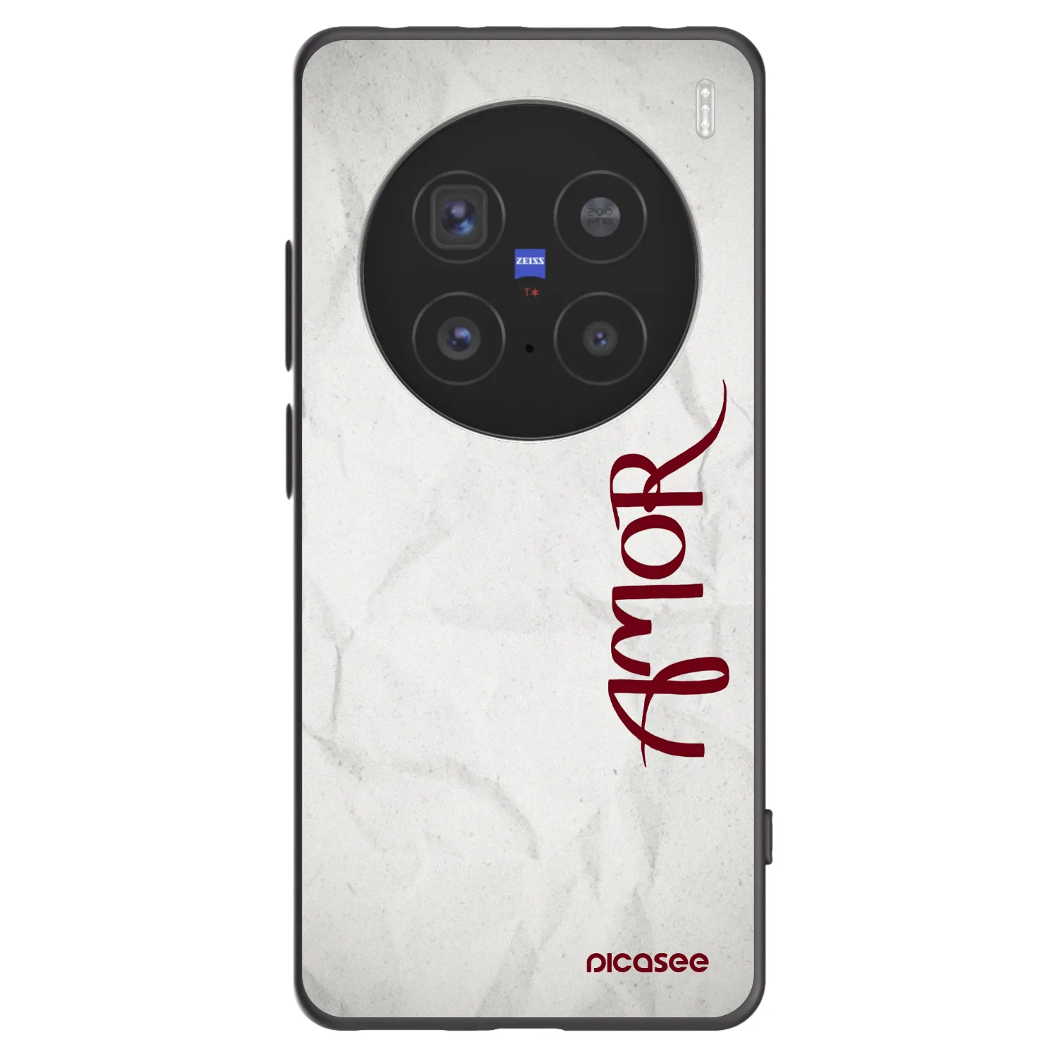 Picasee silikonowe czarne etui na Vivo X200 Pro - Amor