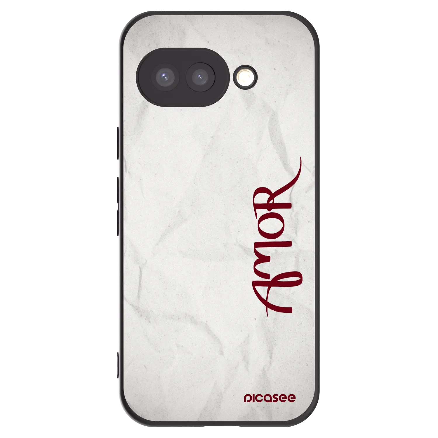 Picasee silikonowe czarne etui na Google Pixel 9a - Amor