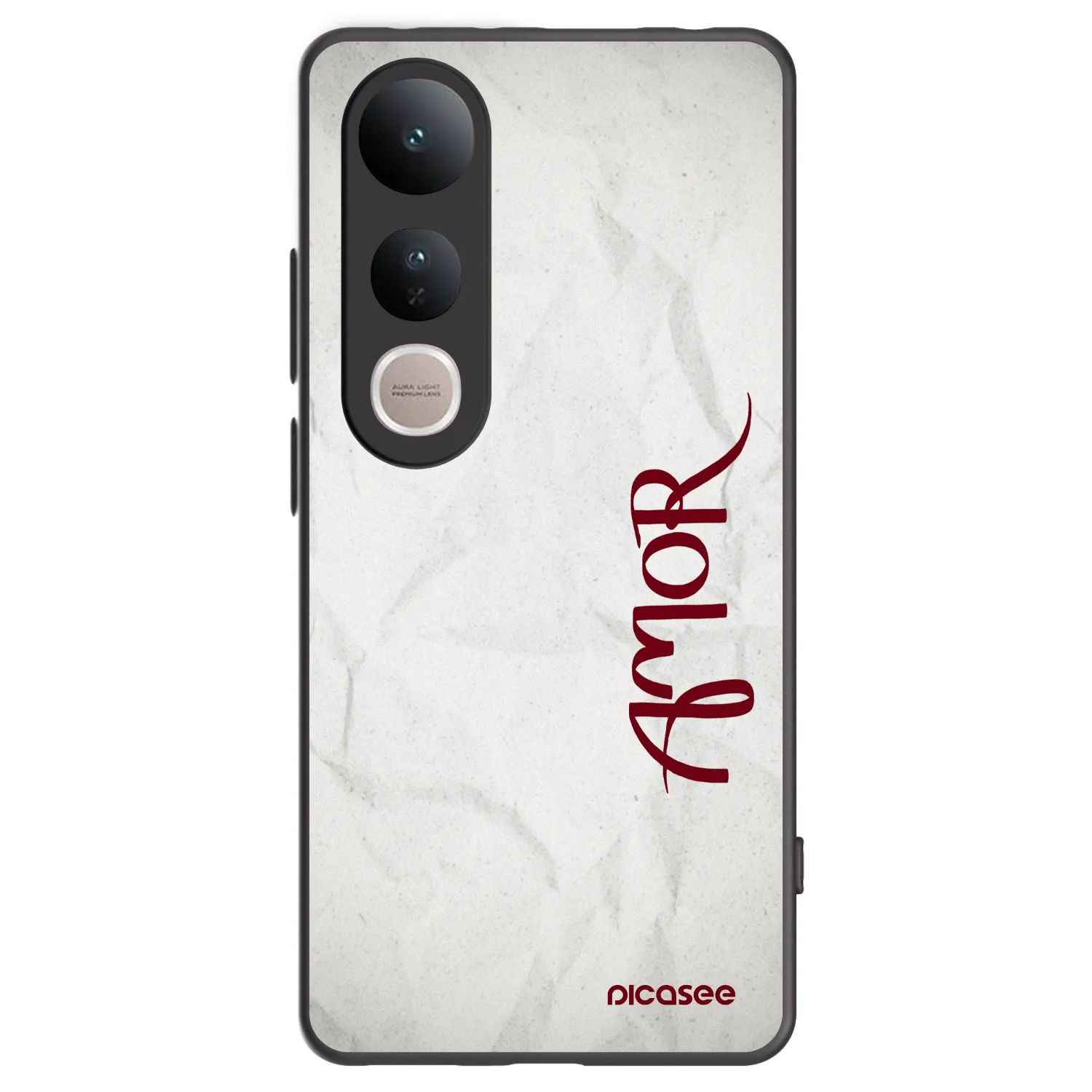 Picasee silikonowe czarne etui na Vivo V50 Lite 5G - Amor