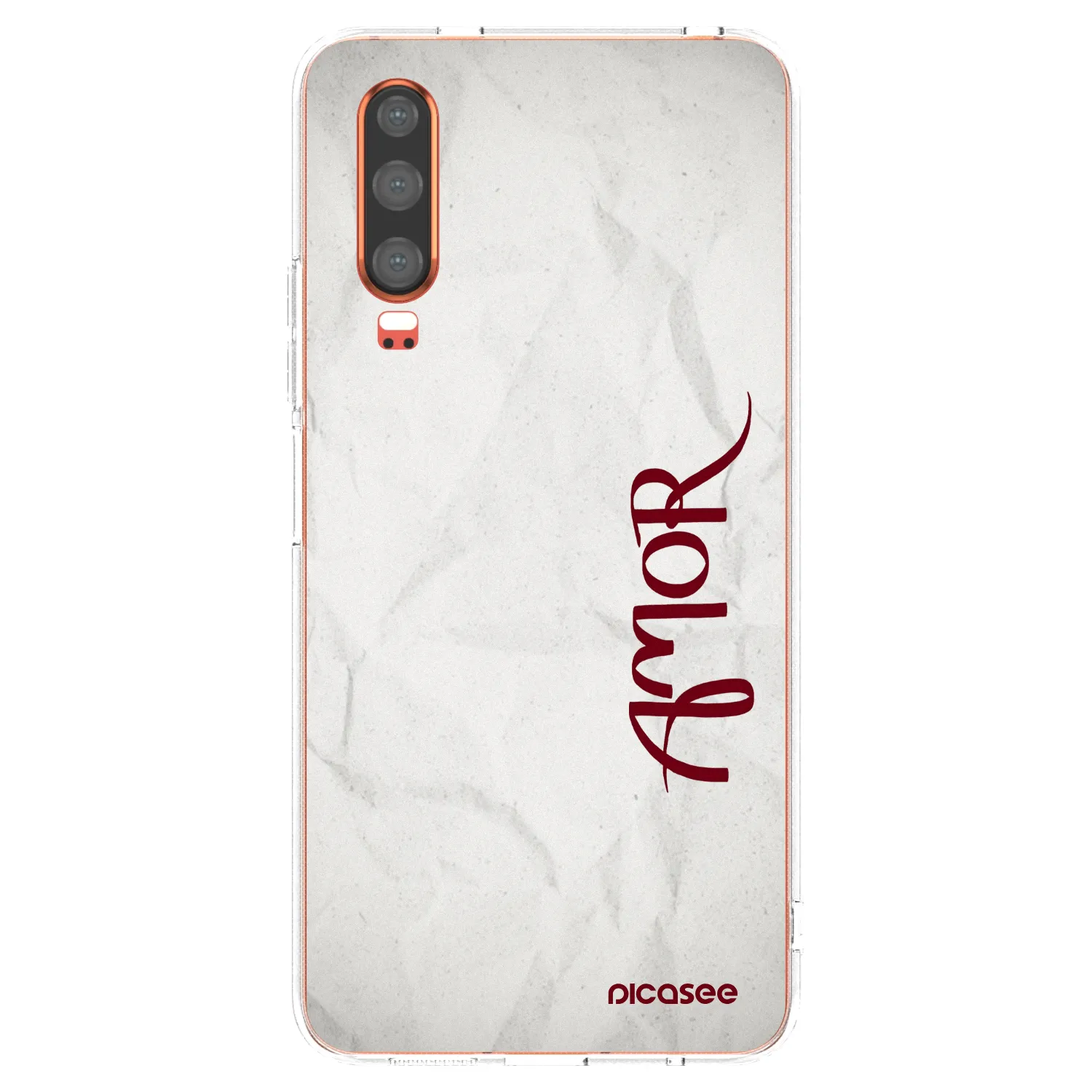 Picasee silikonowe przeźroczyste etui na Huawei P30 - Amor