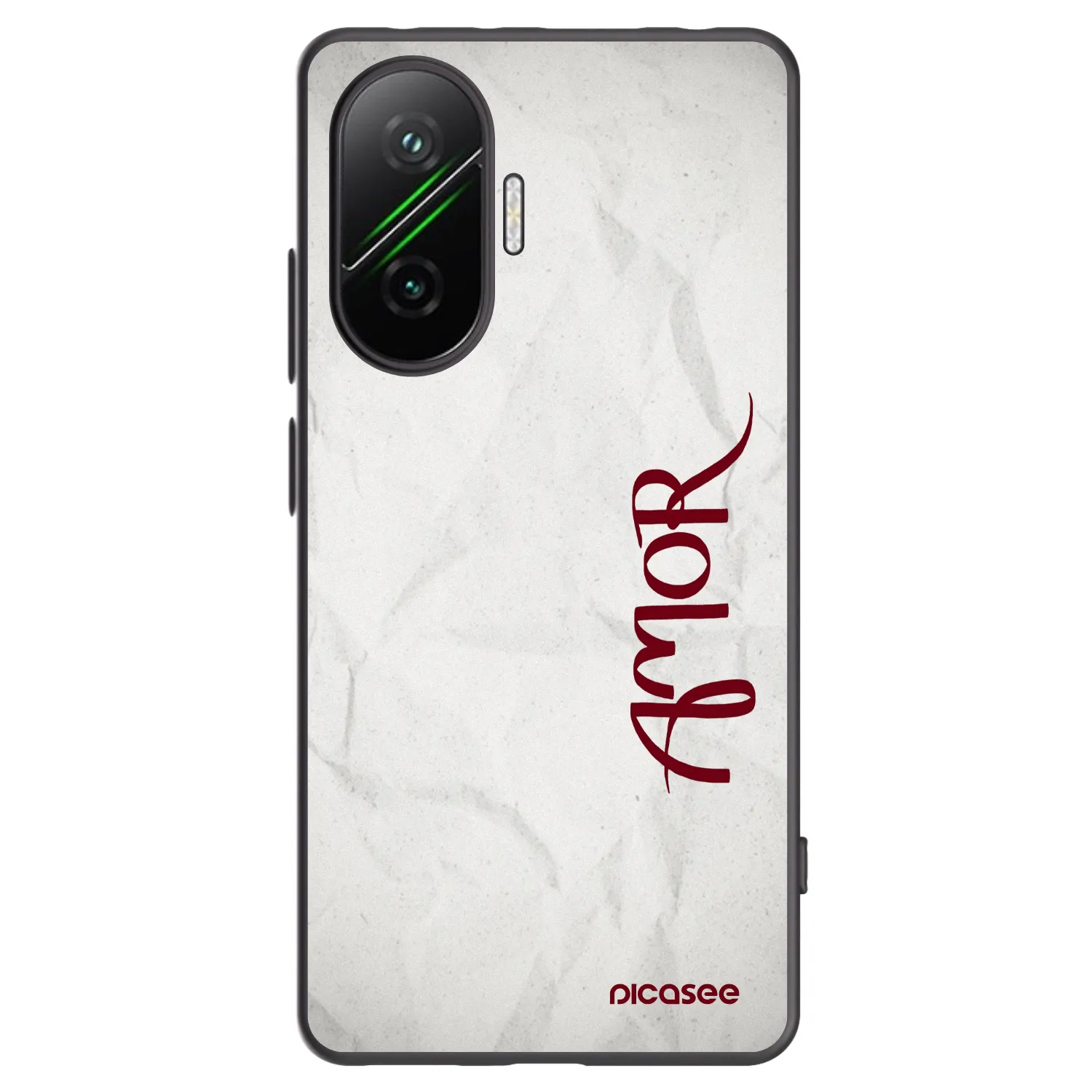 Picasee silikonowe czarne etui na Xiaomi Poco F7 Pro 5G - Amor