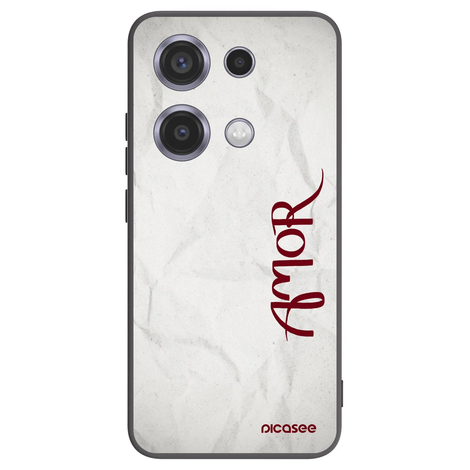 Picasee silikonowe czarne etui na Xiaomi Redmi Note 14S - Amor