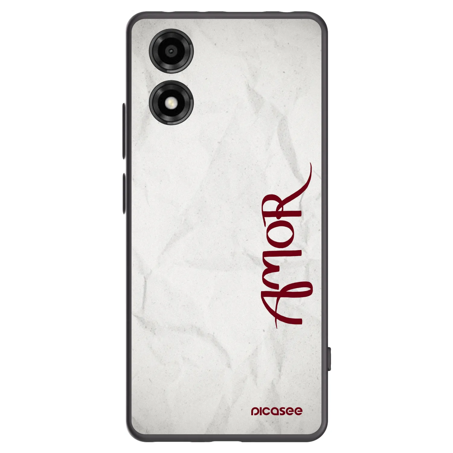 Picasee silikonowe czarne etui na Motorola Moto E14 - Amor