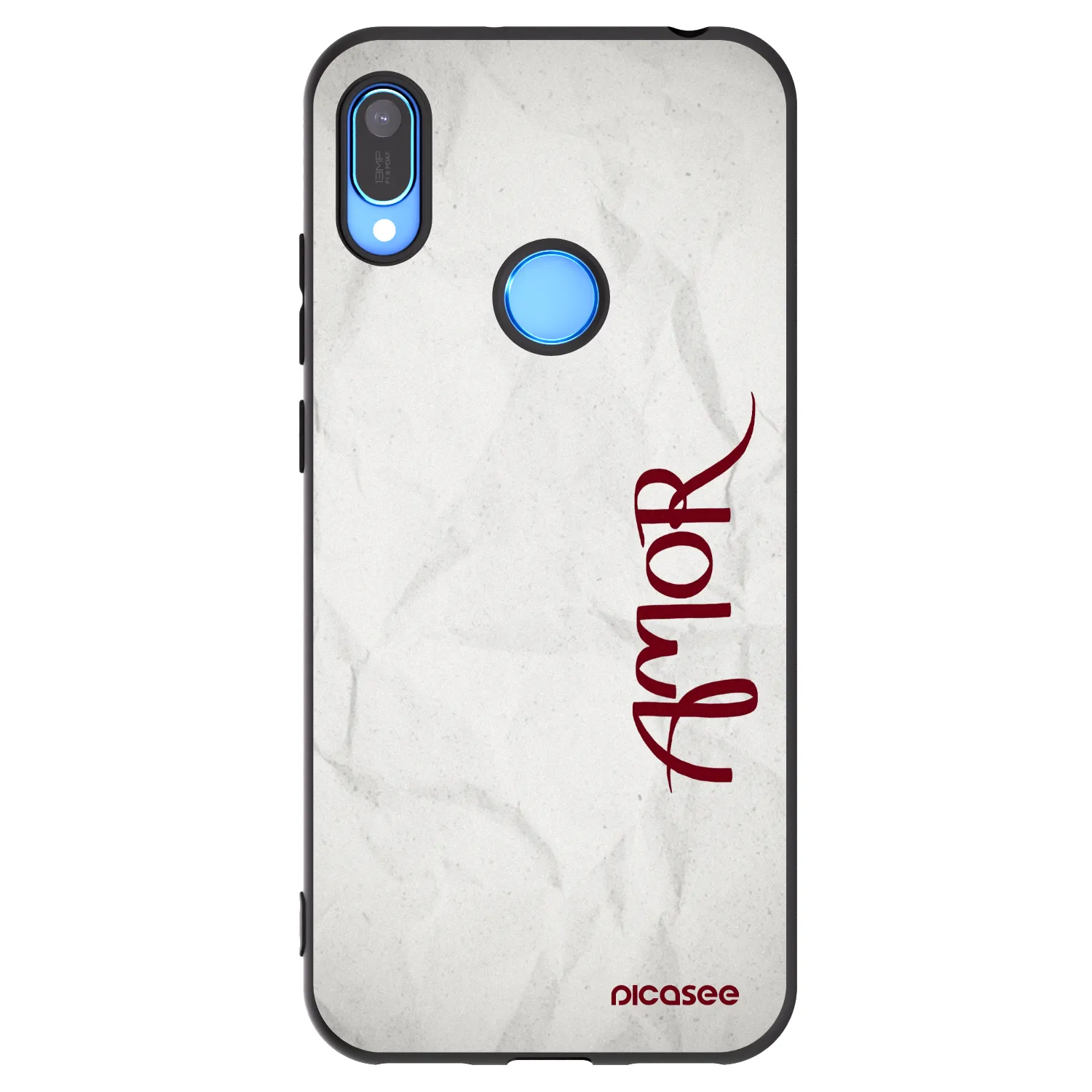 Picasee silikonowe czarne etui na Huawei Y6 2019 - Amor