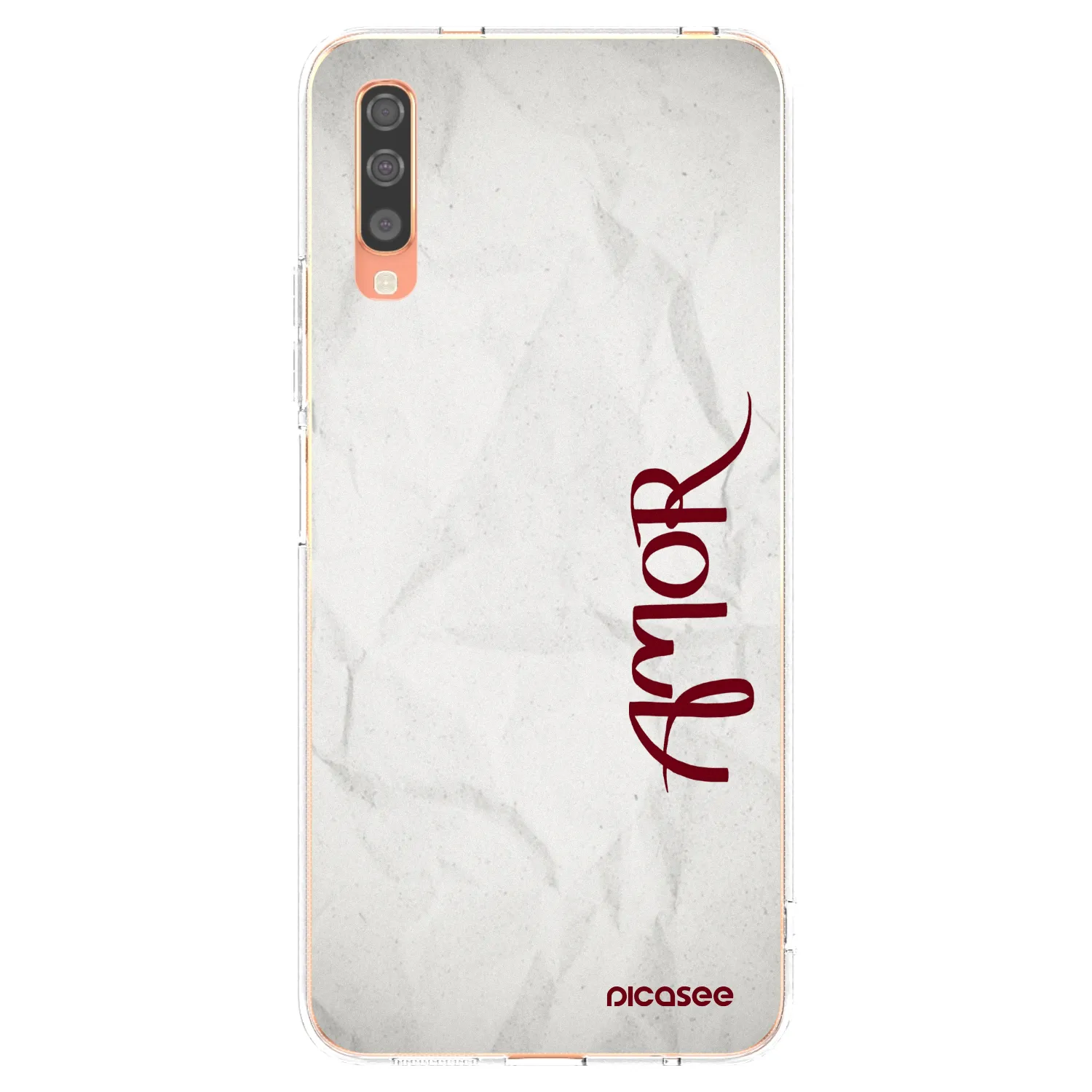 Picasee silikonowe przeźroczyste etui na Samsung Galaxy A70 A705F - Amor