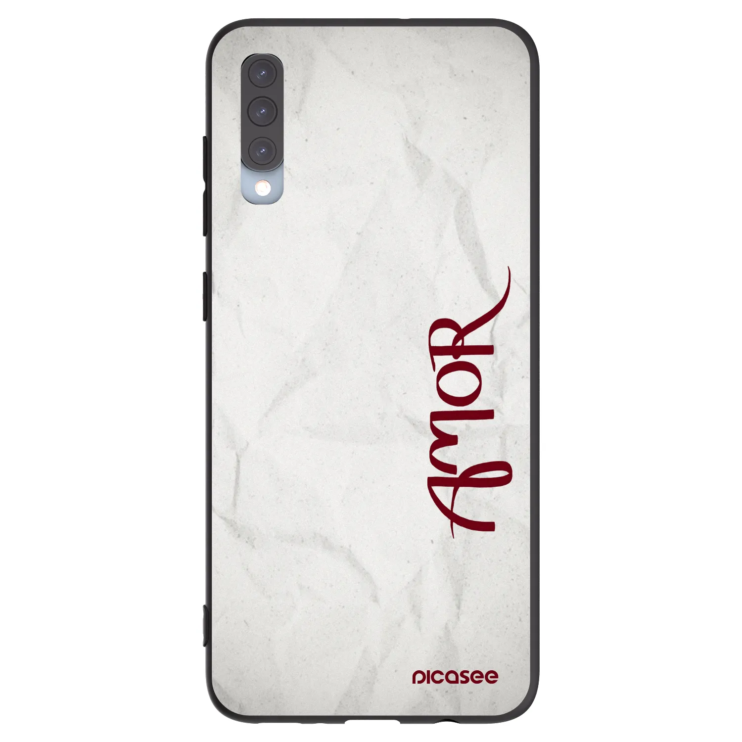 Picasee silikonowe czarne etui na Samsung Galaxy A70 A705F - Amor