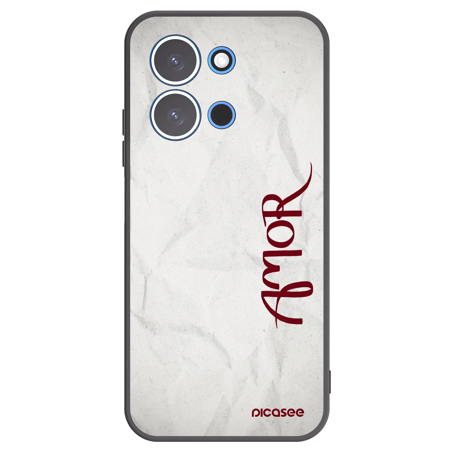 Picasee silikonowe czarne etui na Xiaomi Redmi 15C 4G - Amor