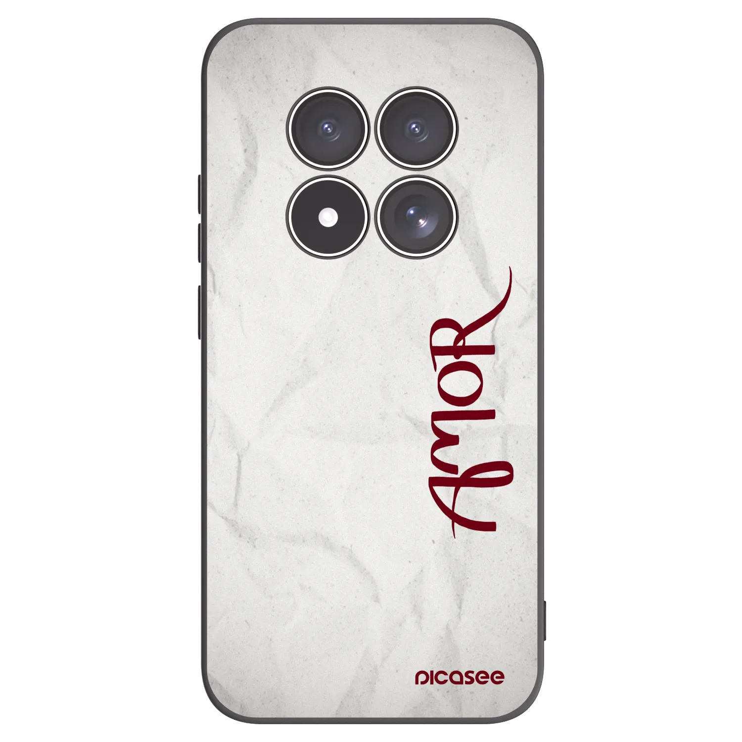 Picasee silikonowe czarne etui na Xiaomi Redmi Note 15 Pro 4G - Amor
