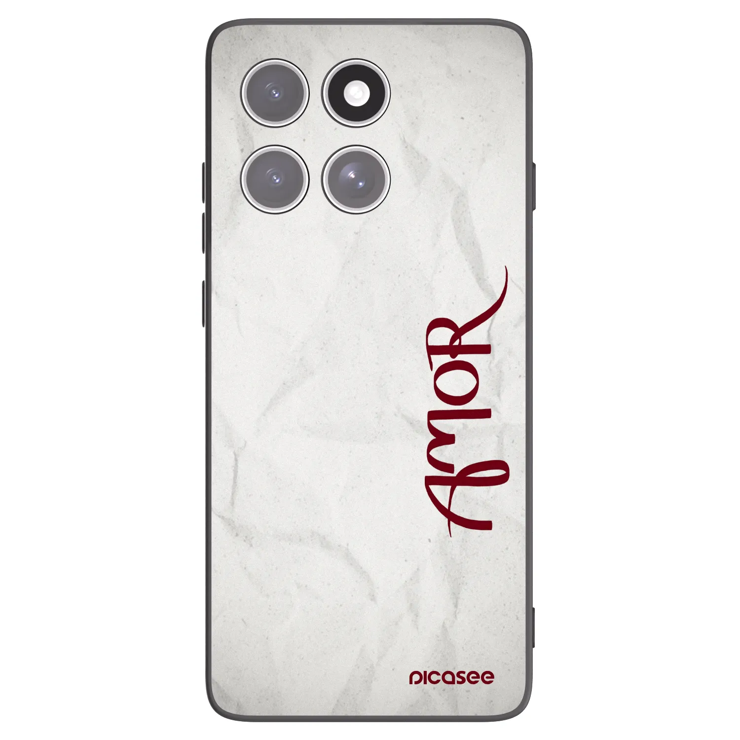 Picasee silikonowe czarne etui na Motorola Edge 60 Fusion - Amor