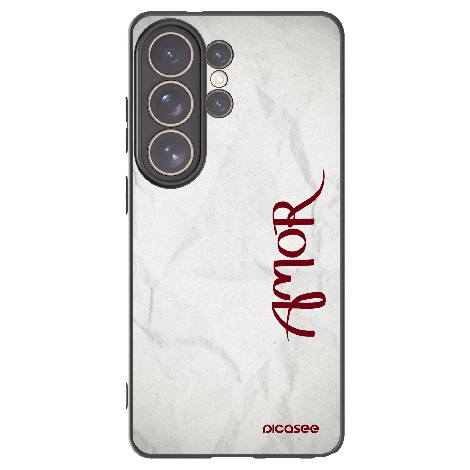 Picasee silikonowe czarne etui na Samsung Galaxy S26 Ultra - Amor