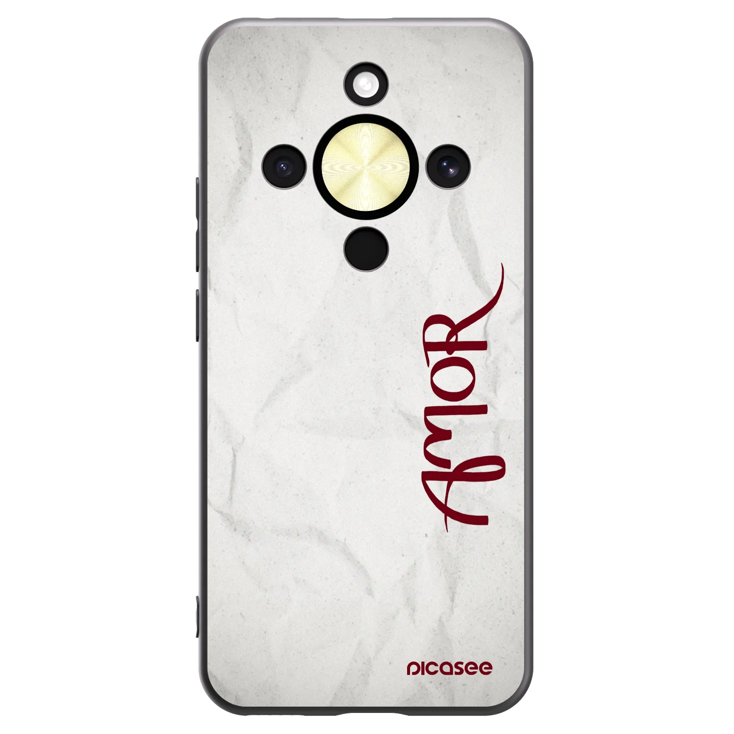 Picasee silikonowe czarne etui na Honor Magic8 Lite 5G - Amor