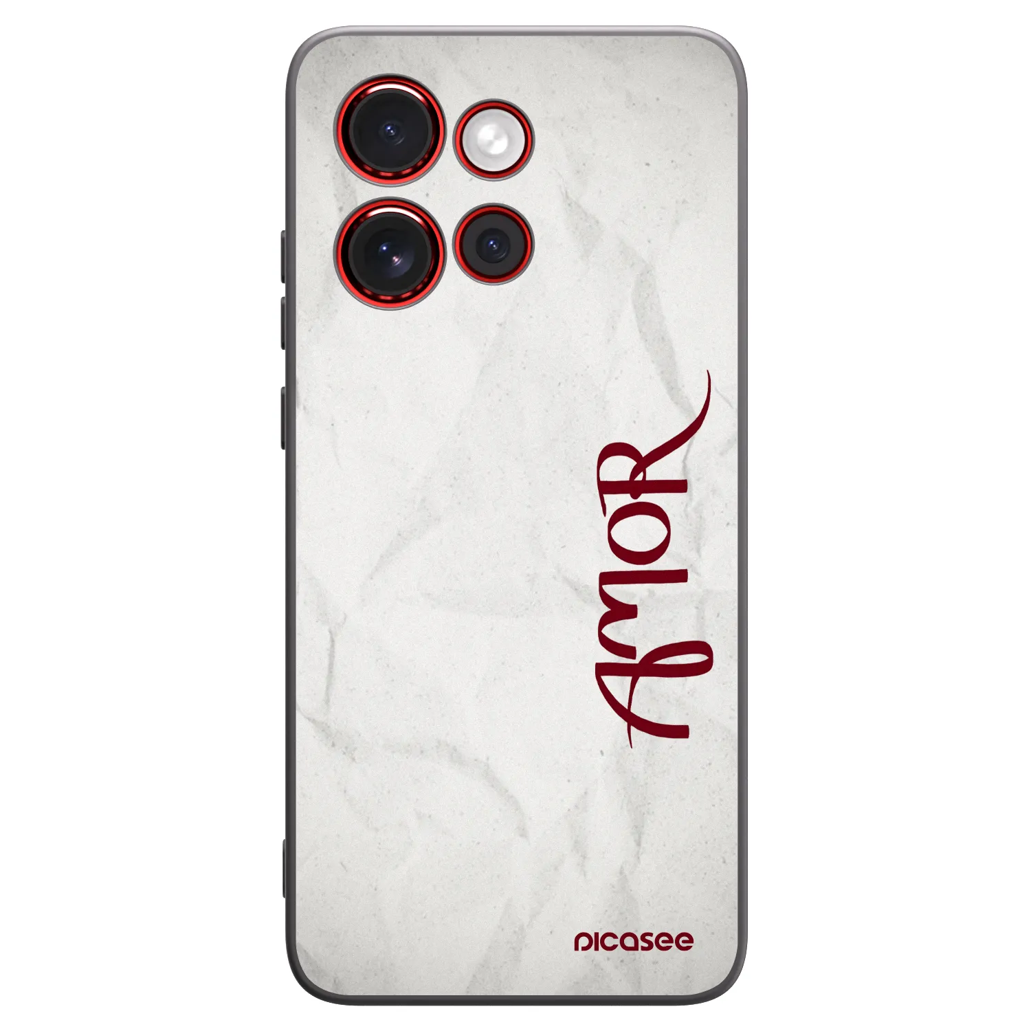 Picasee silikonowe czarne etui na Motorola Edge 60 Neo 5G - Amor