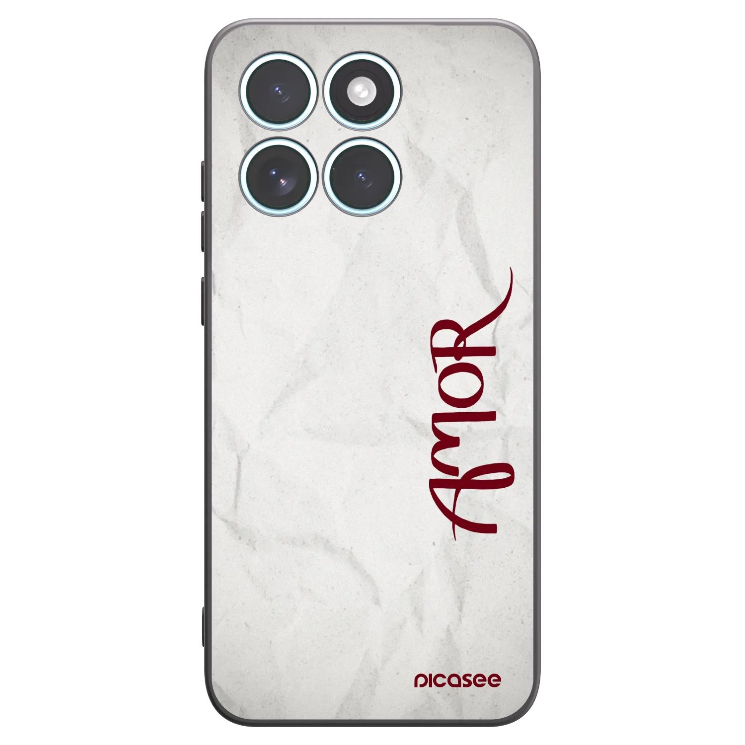 Picasee silikonowe czarne etui na Motorola Edge 70 Fusion - Amor