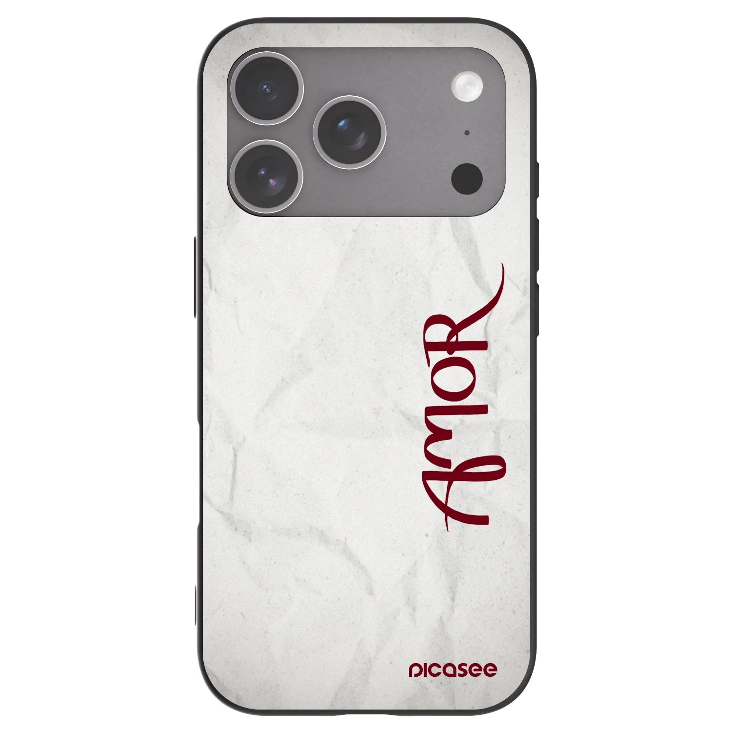 Picasee silikonowe czarne etui na Apple iPhone 18 Pro - Amor