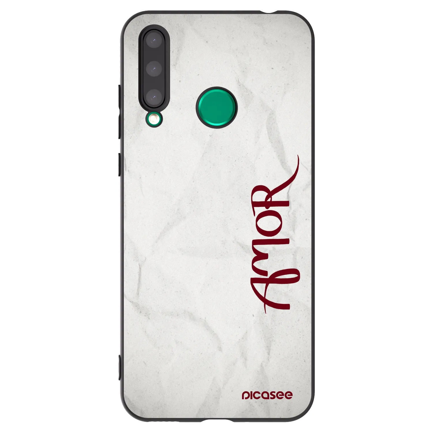 Picasee silikonowe czarne etui na Honor 20 Lite - Amor