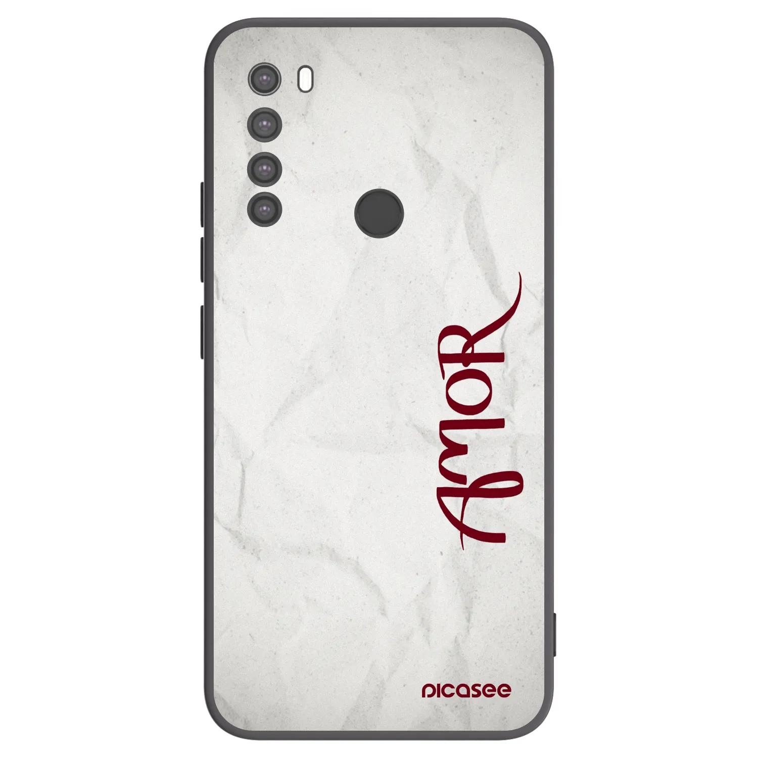 Picasee silikonowe czarne etui na Xiaomi Redmi Note 8 - Amor