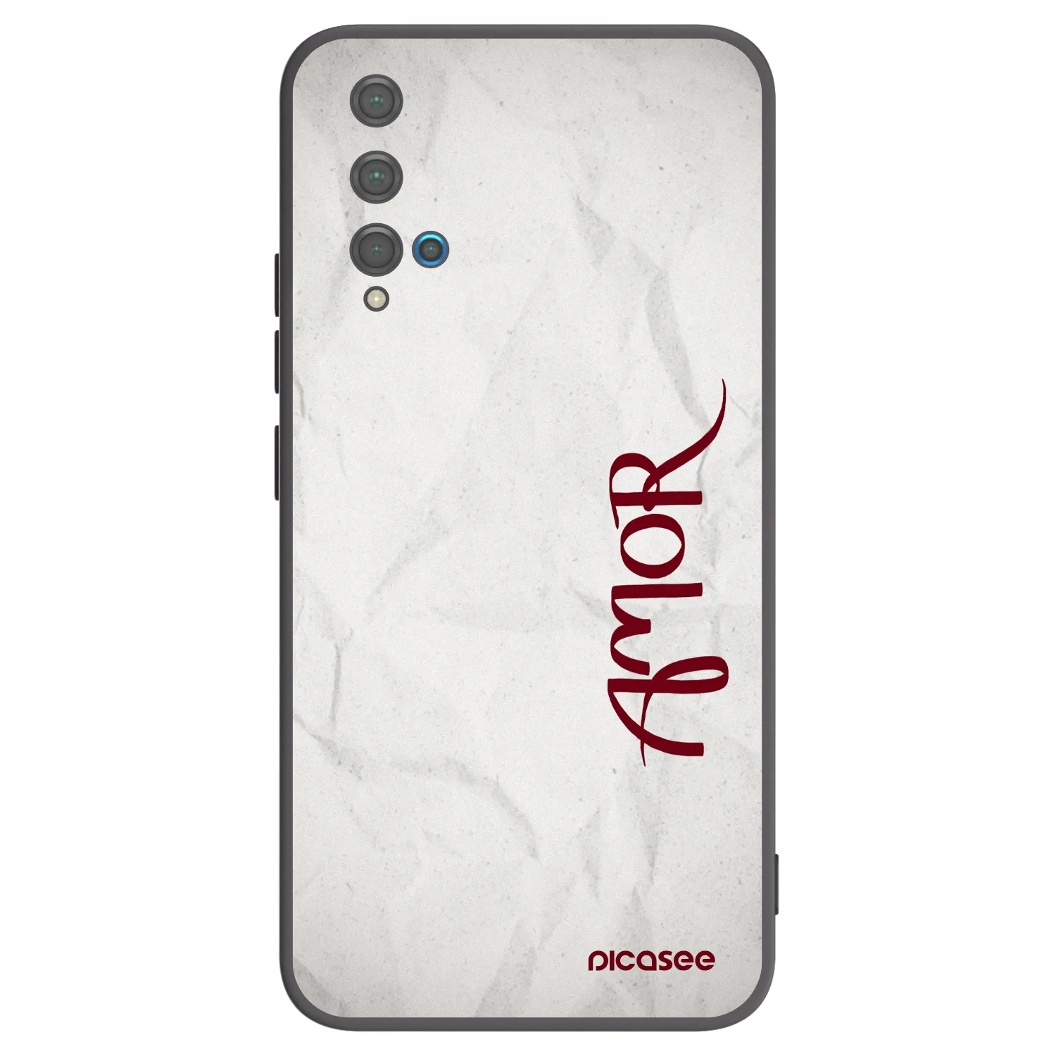 Picasee silikonowe czarne etui na Huawei Nova 5T - Amor