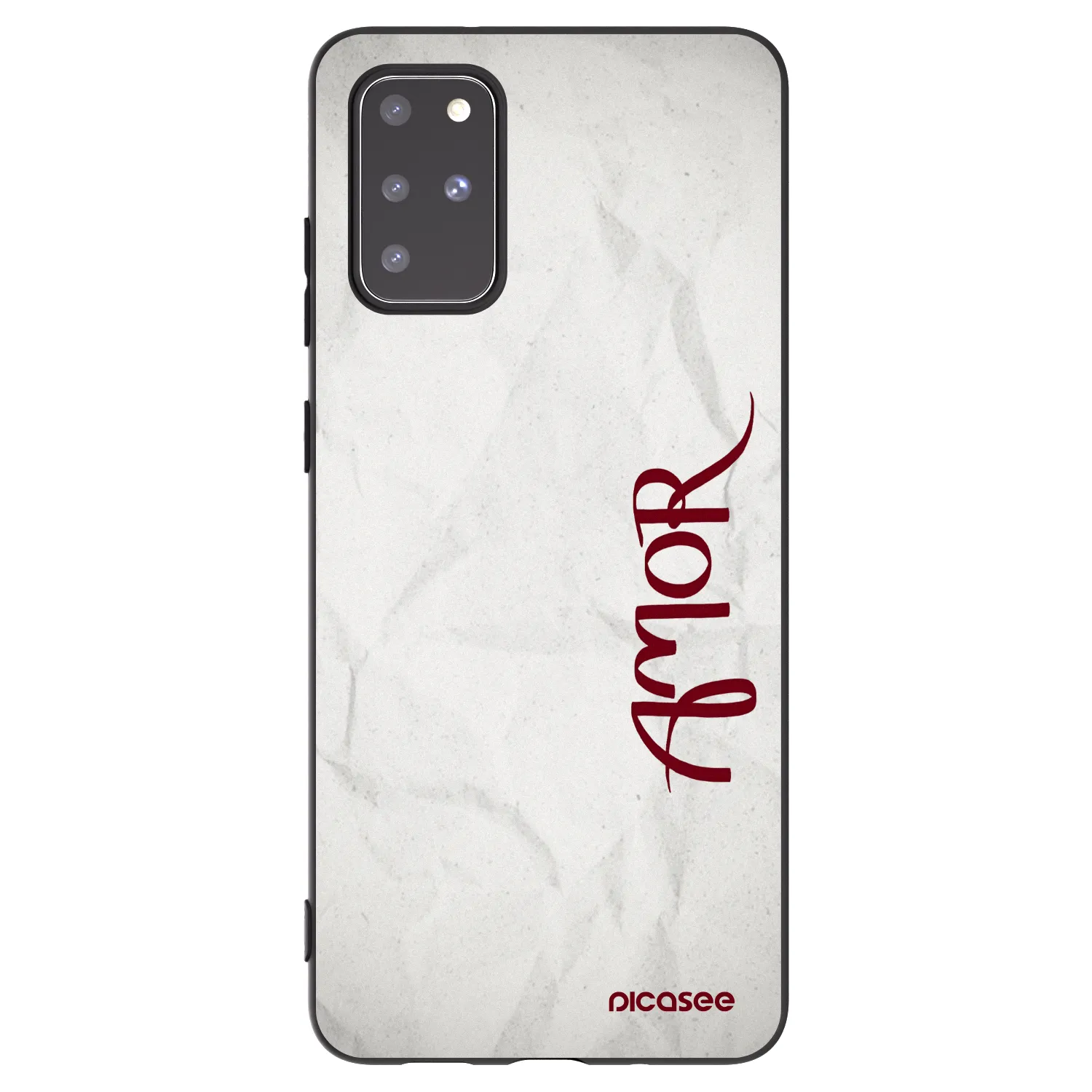 Picasee silikonowe czarne etui na Samsung Galaxy S20+ G985F - Amor