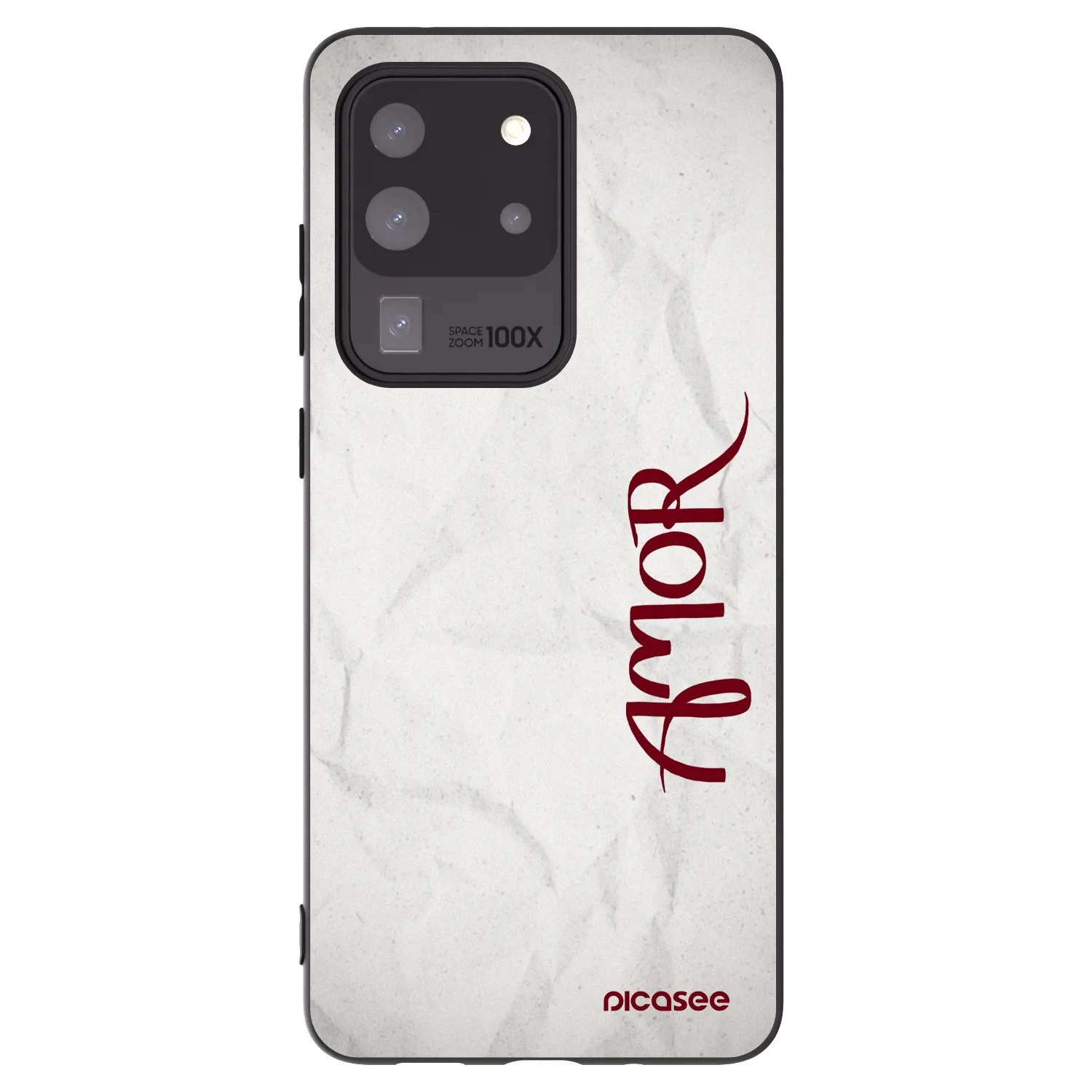 Picasee silikonowe czarne etui na Samsung Galaxy S20 Ultra 5G G988F - Amor